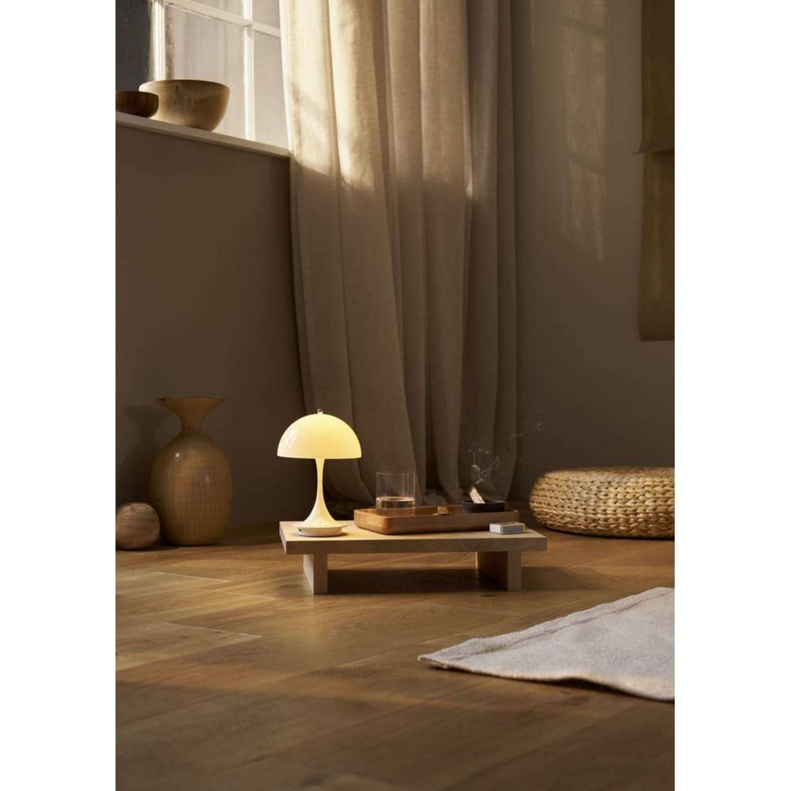 Panthella 160 Portable Table Lamp V3 Opal Beige - Louis Poulsen