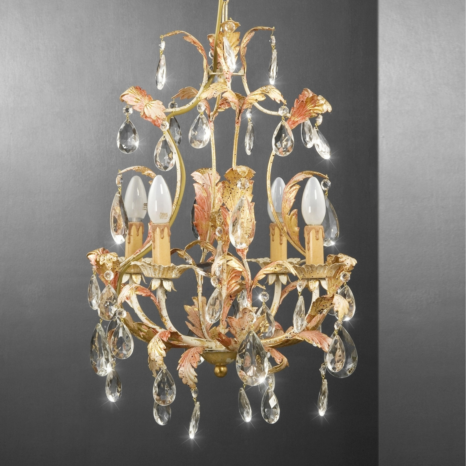MESSINA striking chandelier glass