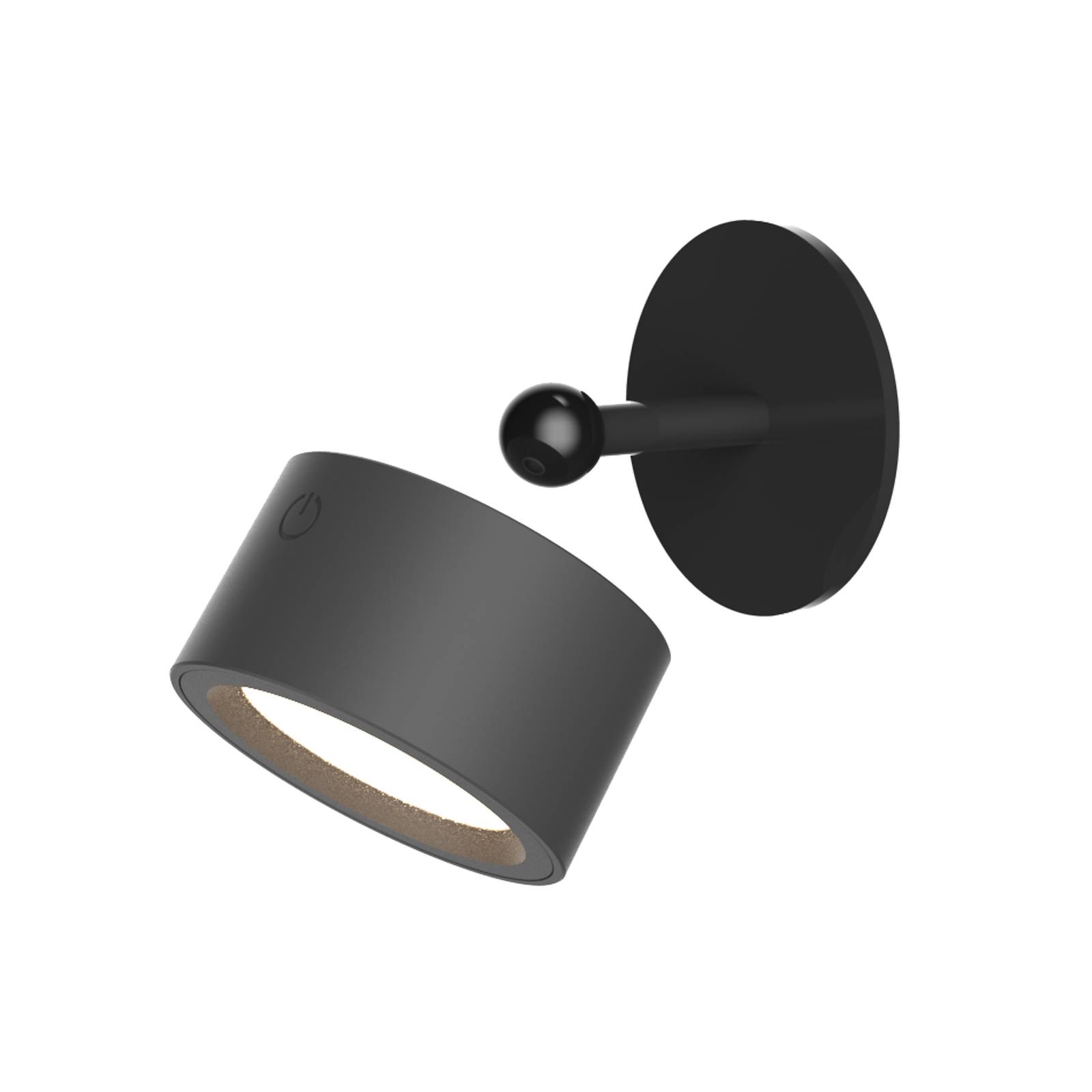 Newgarden LED-Akku-Wandlampe Roll 8 schwarz schwenkbar