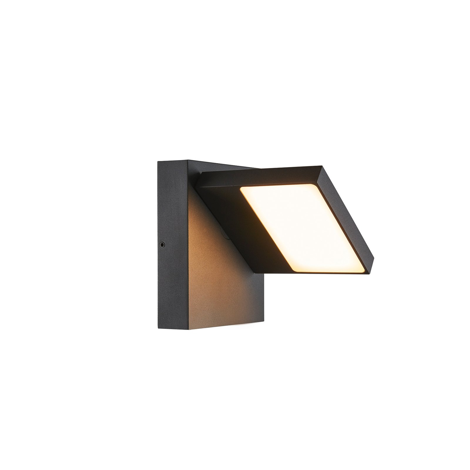 SLV LED-Wandlampe Abridor, anthrazit, Breite 14 cm, Alu