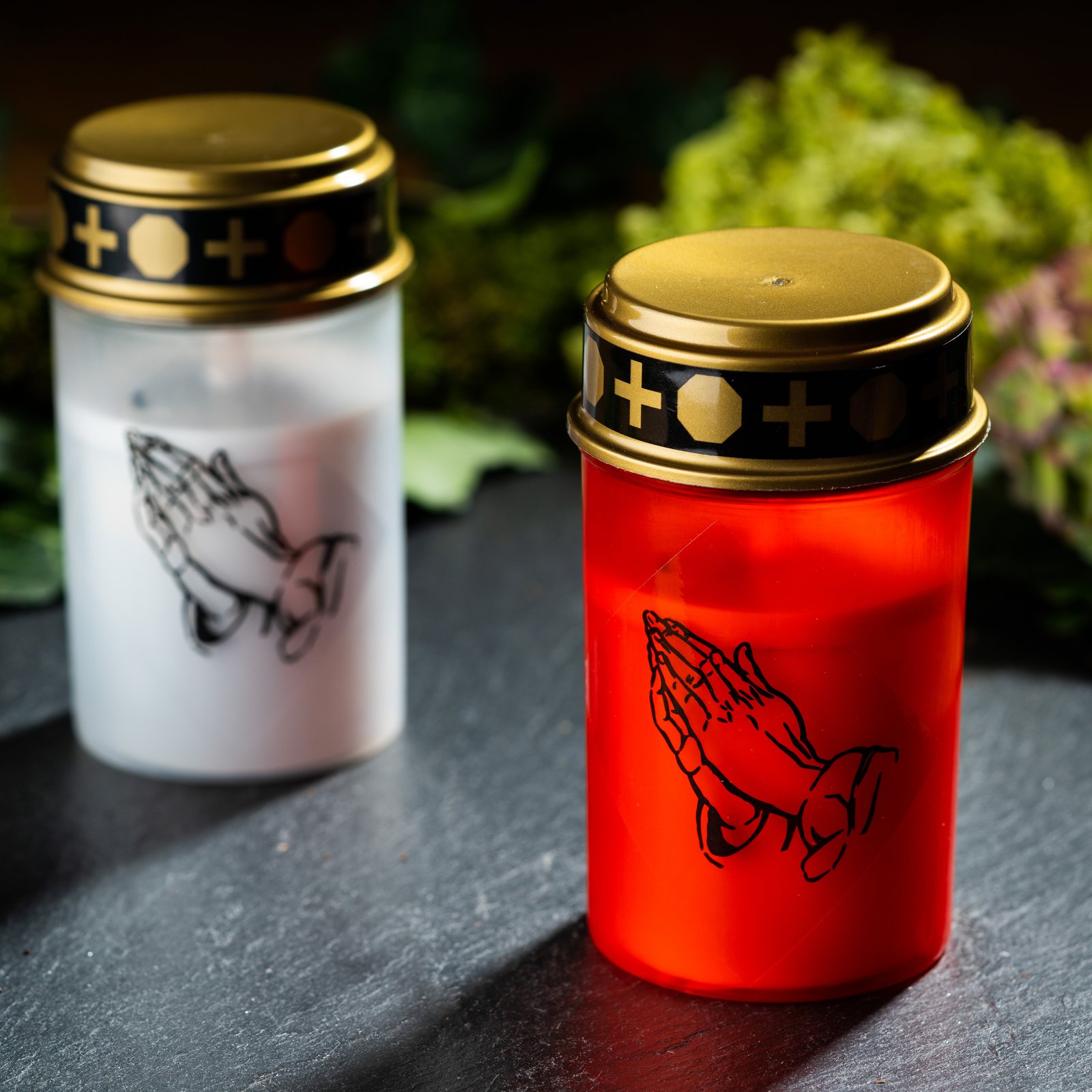 STERNTALER LED grave light, red, height 12 cm, IP44, battery