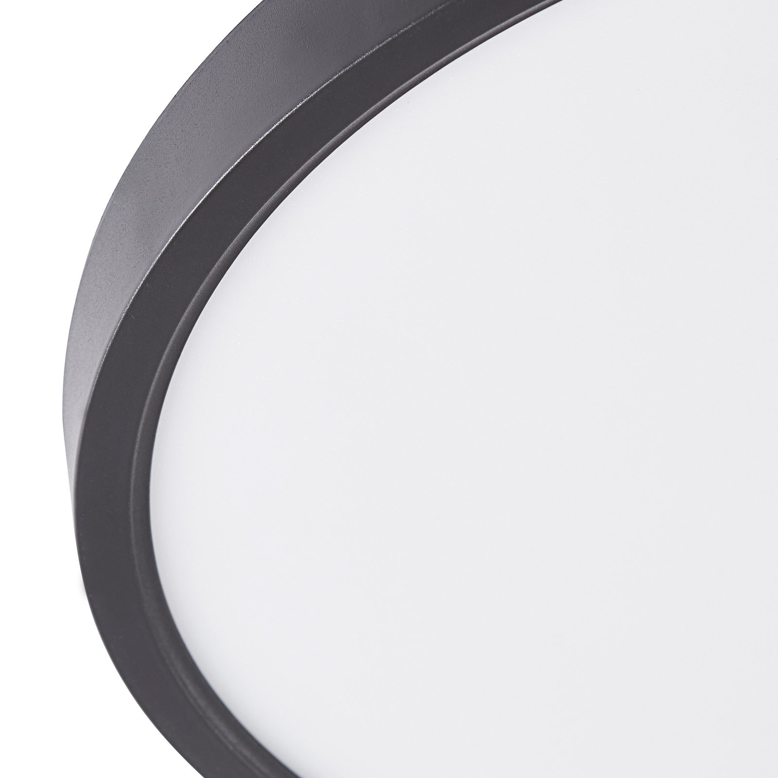 Lindby Smart LED stropní svítidlo Pravin, Ø 23 cm, CCT, černé