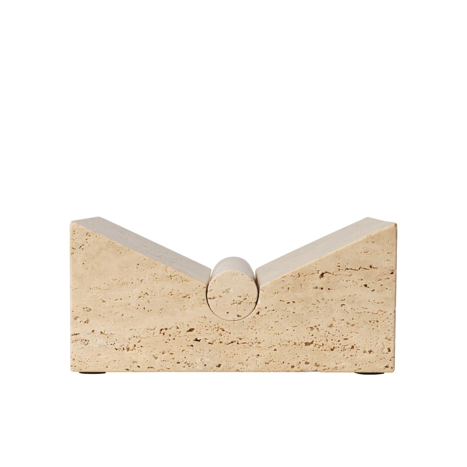 Stojan na knihy Tvara, travertin béžový, 22 x 22 cm – ferm LIVING