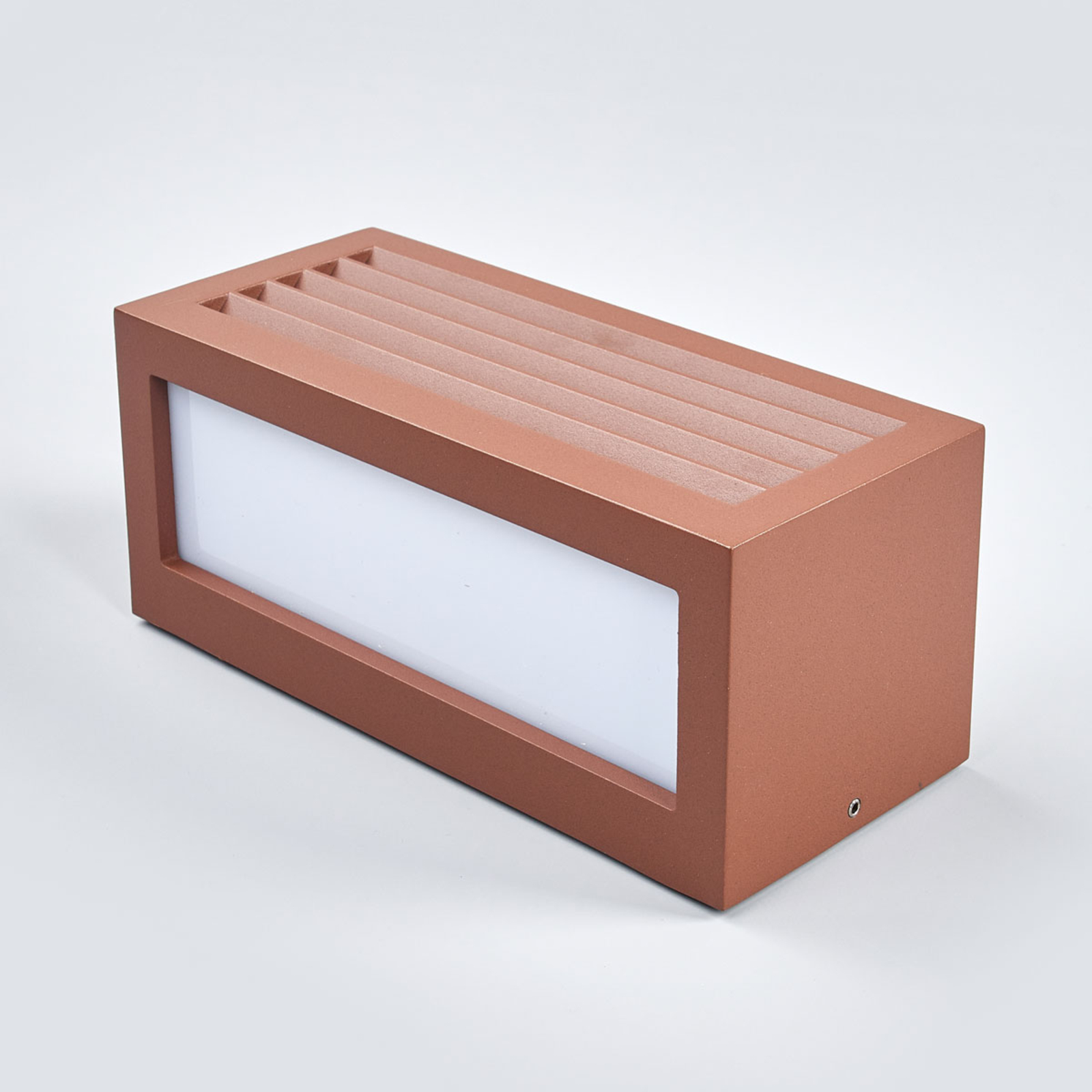 SLV Box L E27 vägglampa för utomhusbruk, rostbrun