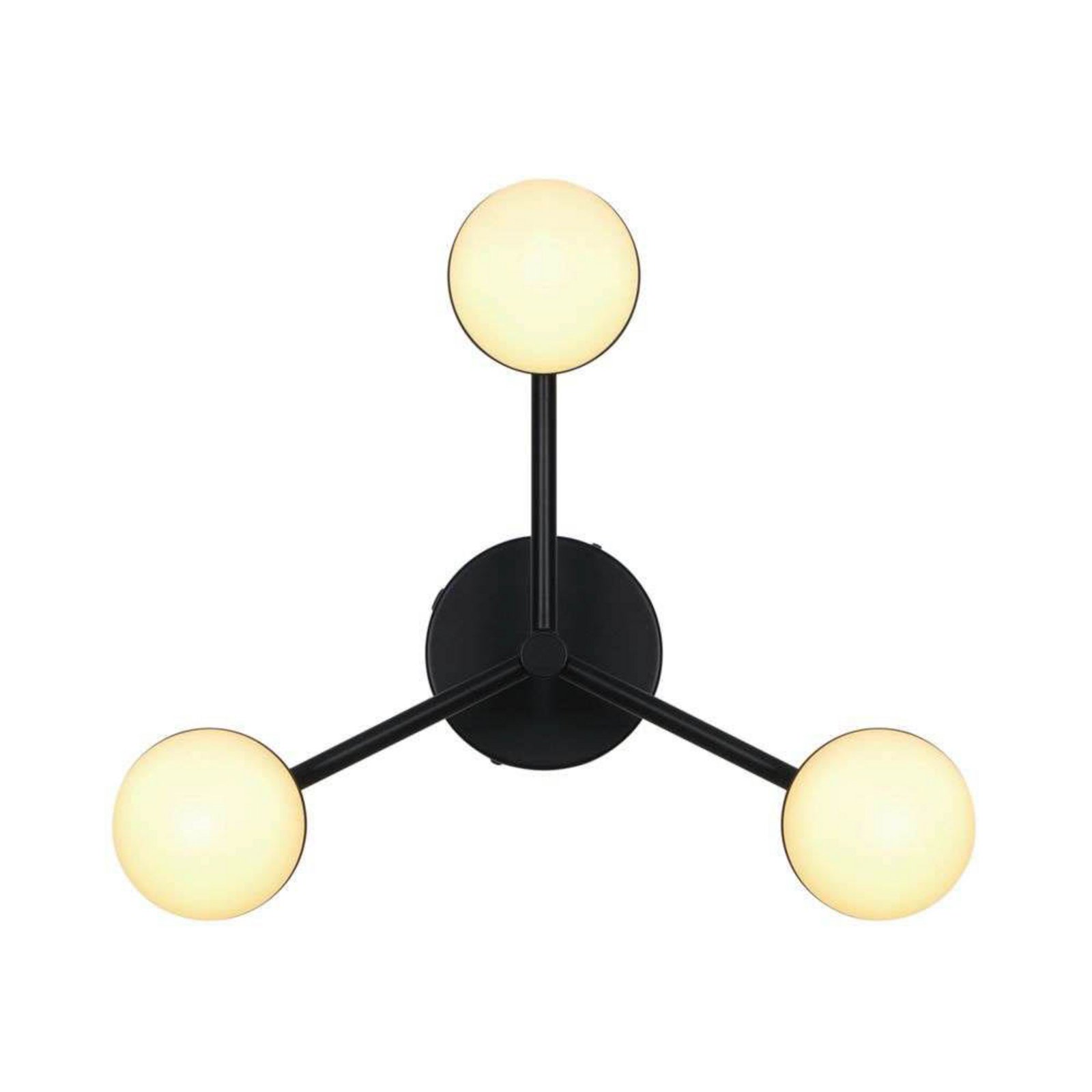 Deckenleuchte Contina, schwarz, Ø 48 cm, Metall/Gas
