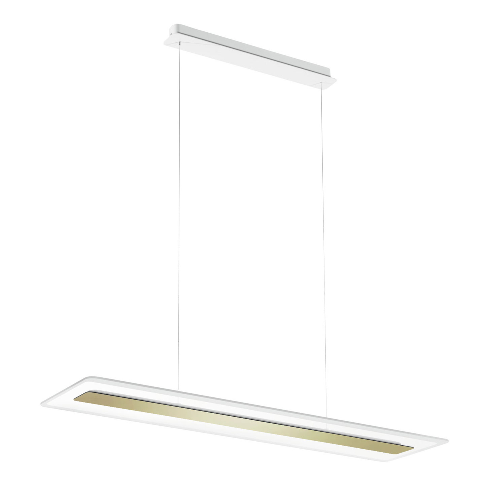 LED-Hängeleuchte Antille aus Glas, rechteckig