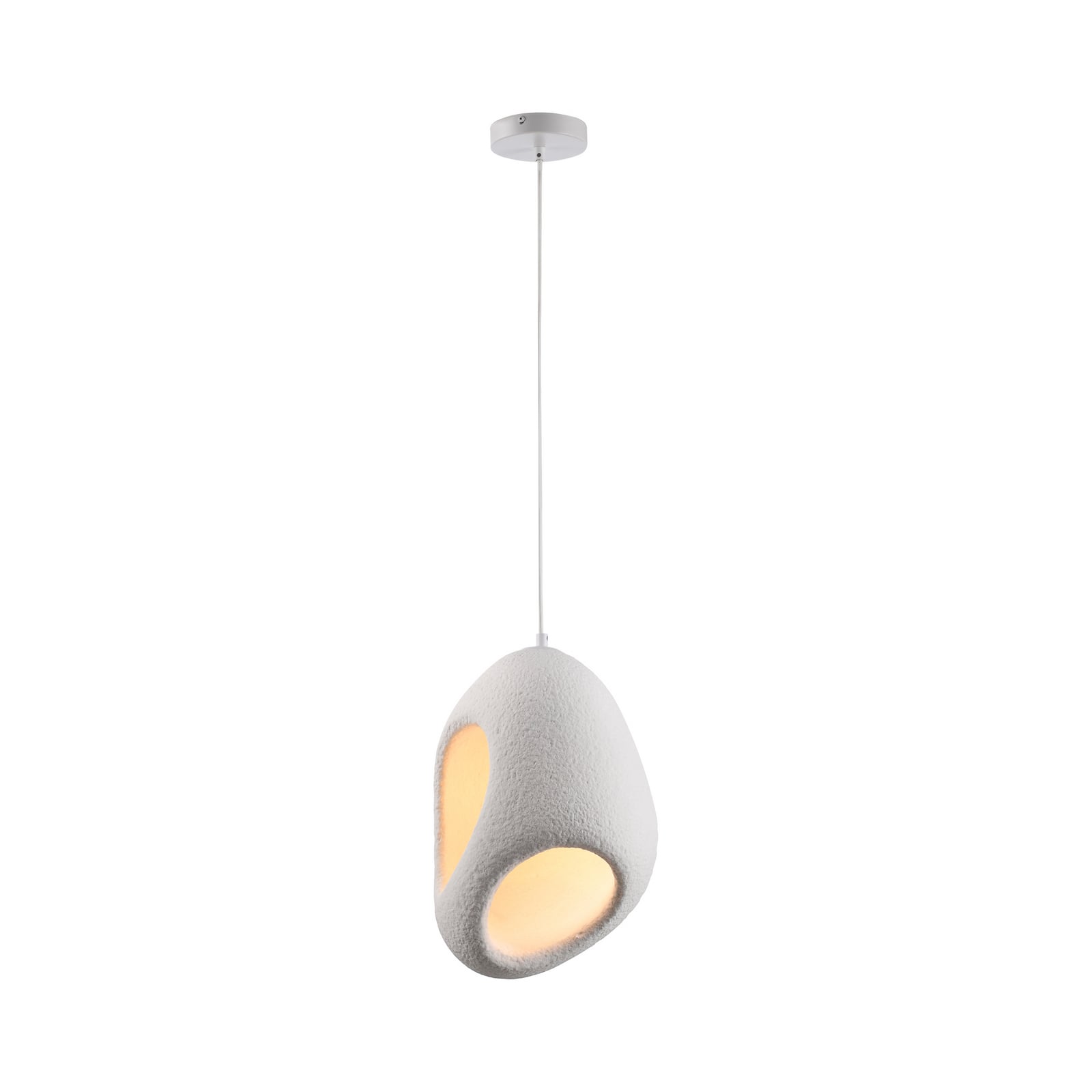 Artoni pendant light, white, plastic, E27 Artoni pendant light, white, plastic, E27