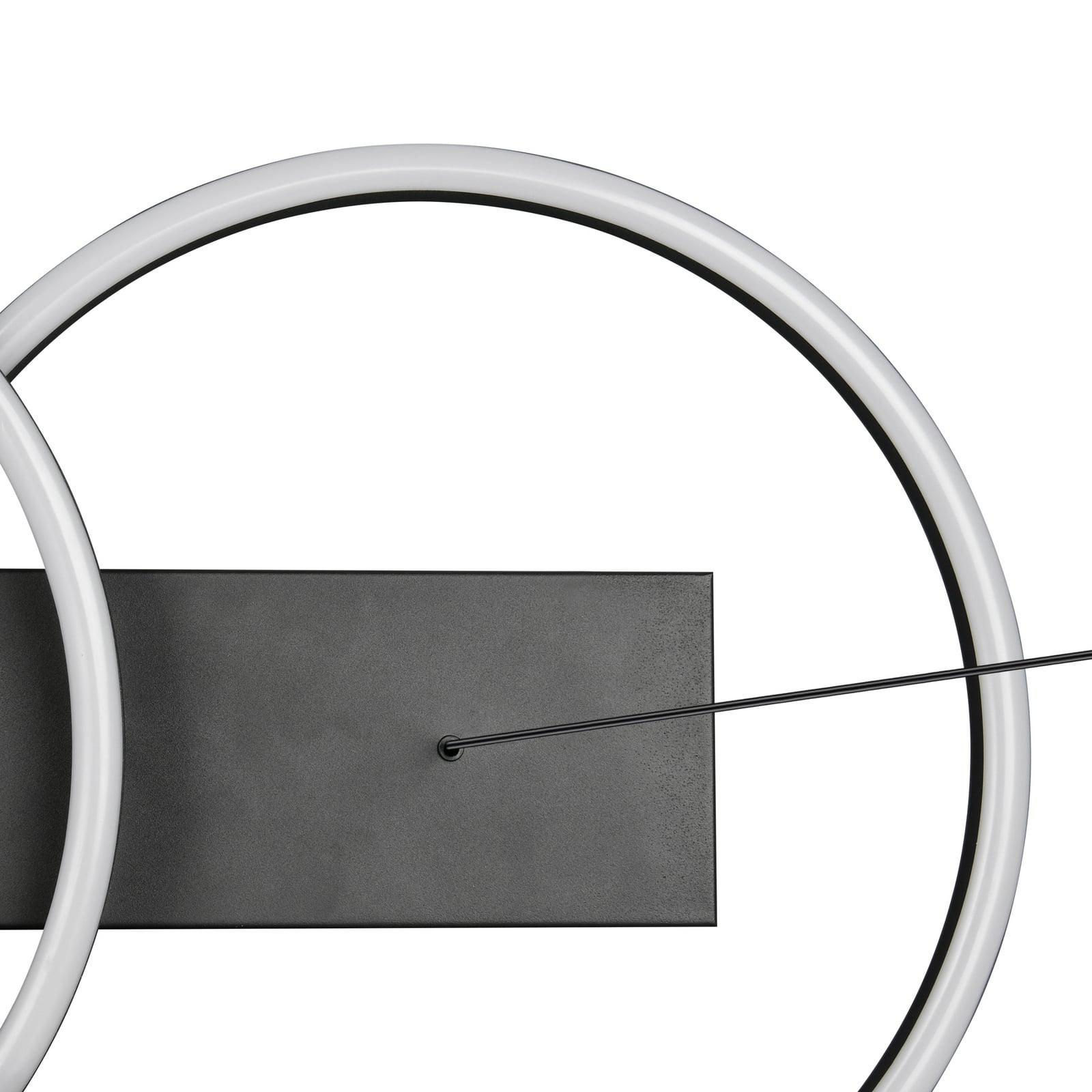 Lampă suspendată cu LED Larino, lungă, neagră, din metal, CCT, telecomandă Lampă suspendată cu LED Larino, lungă, neagră, din metal, CCT, telecomandă