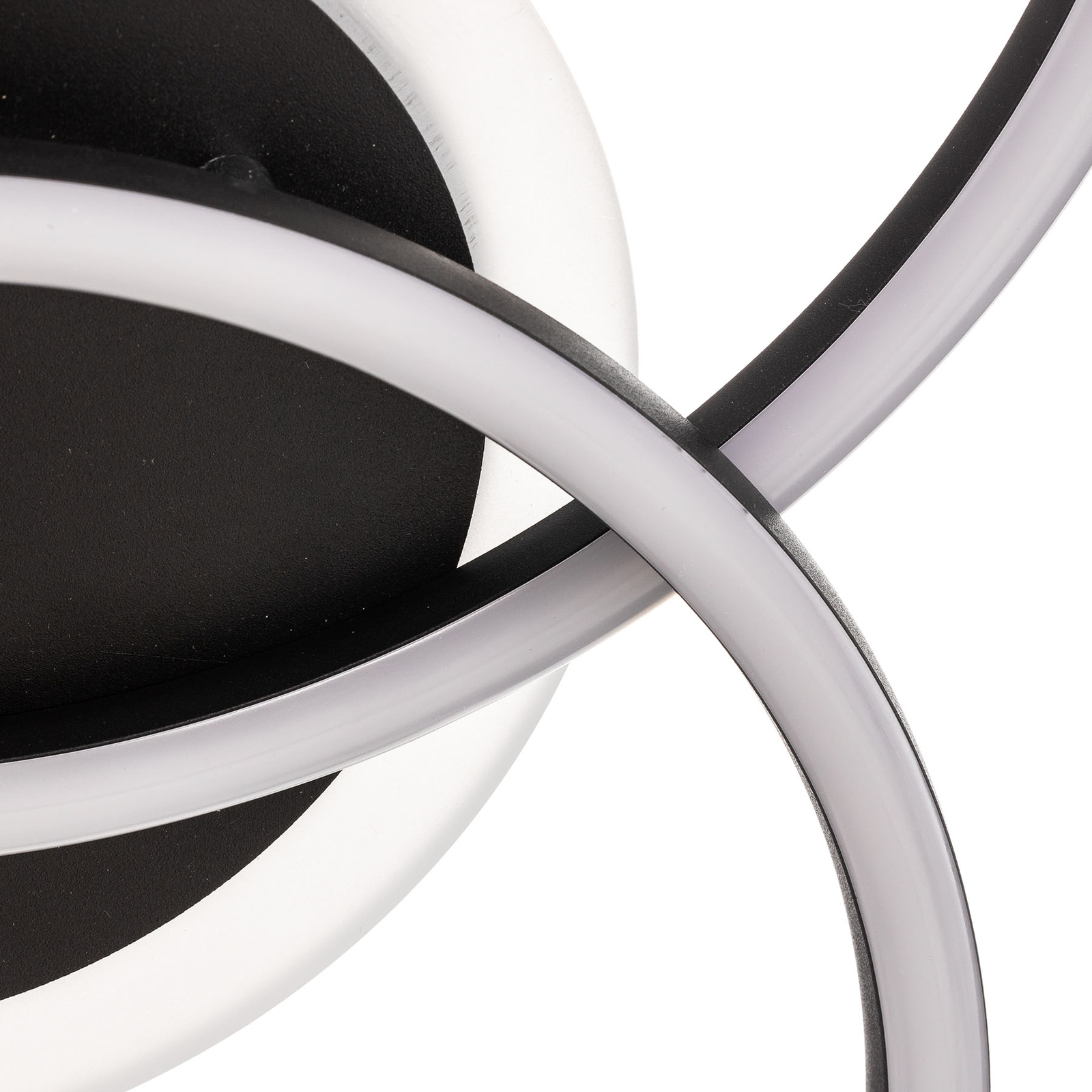 LED plafondlamp Venida in ringdesign, zwart