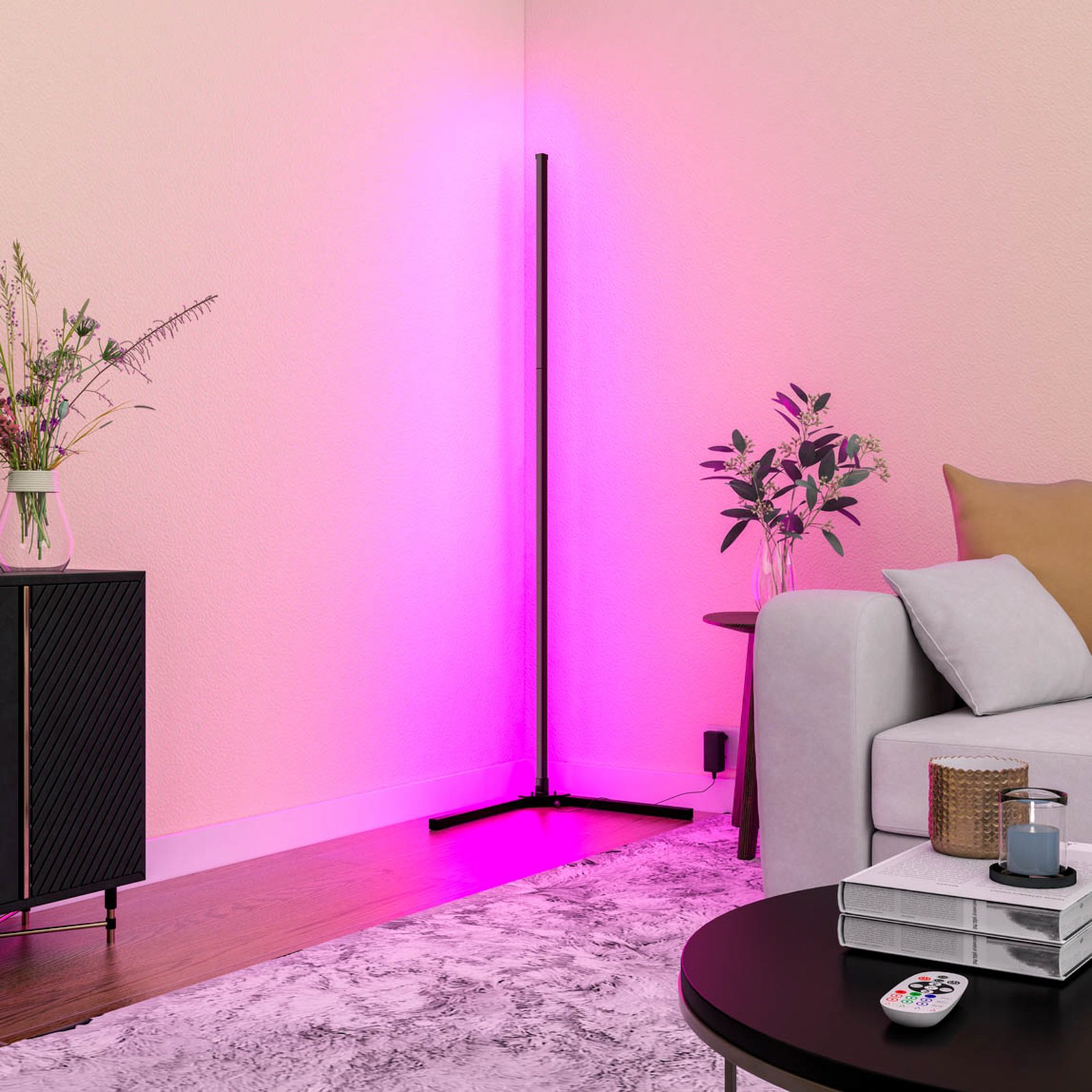 Calex Smart -LED-lattiavalaisin, kaukosäädin, RGBW