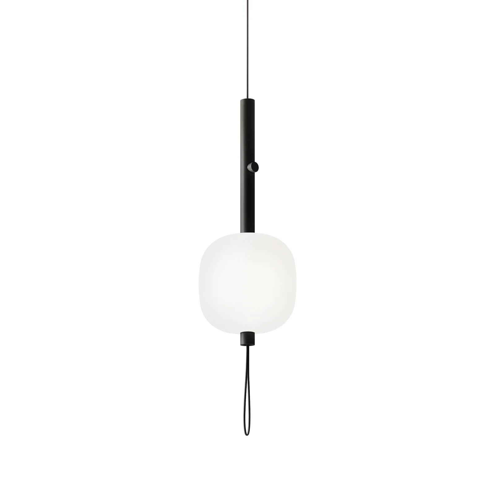 kdln LED závěsné světlo Motus, černá/bílá, Ø 24 cm, sklo