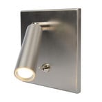 LED reading lamp BL1-LED, recessed/mounted, switch, steel