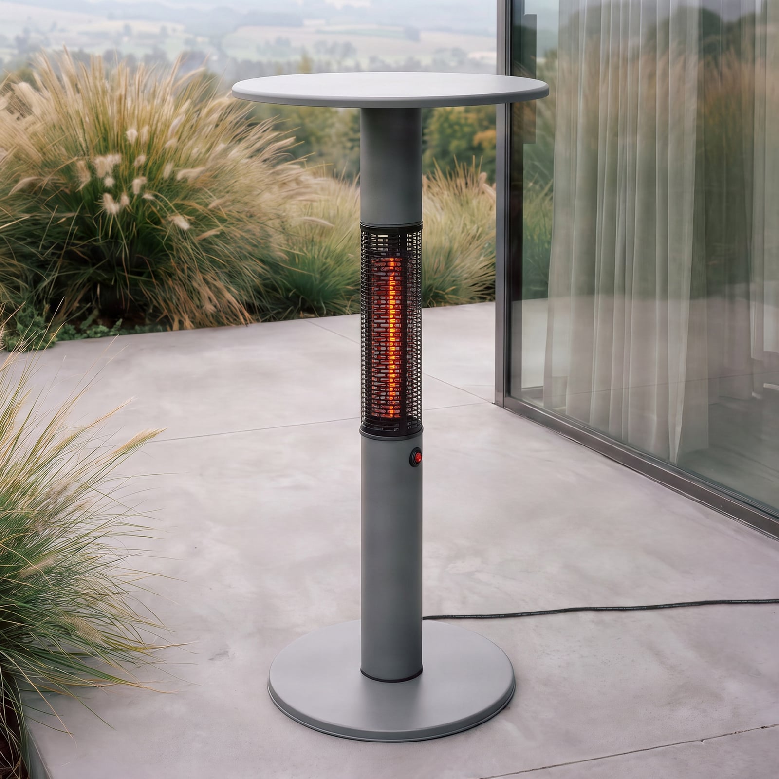 Lucande terrassvärmare Flamaro, antracit, 110 cm, IP55