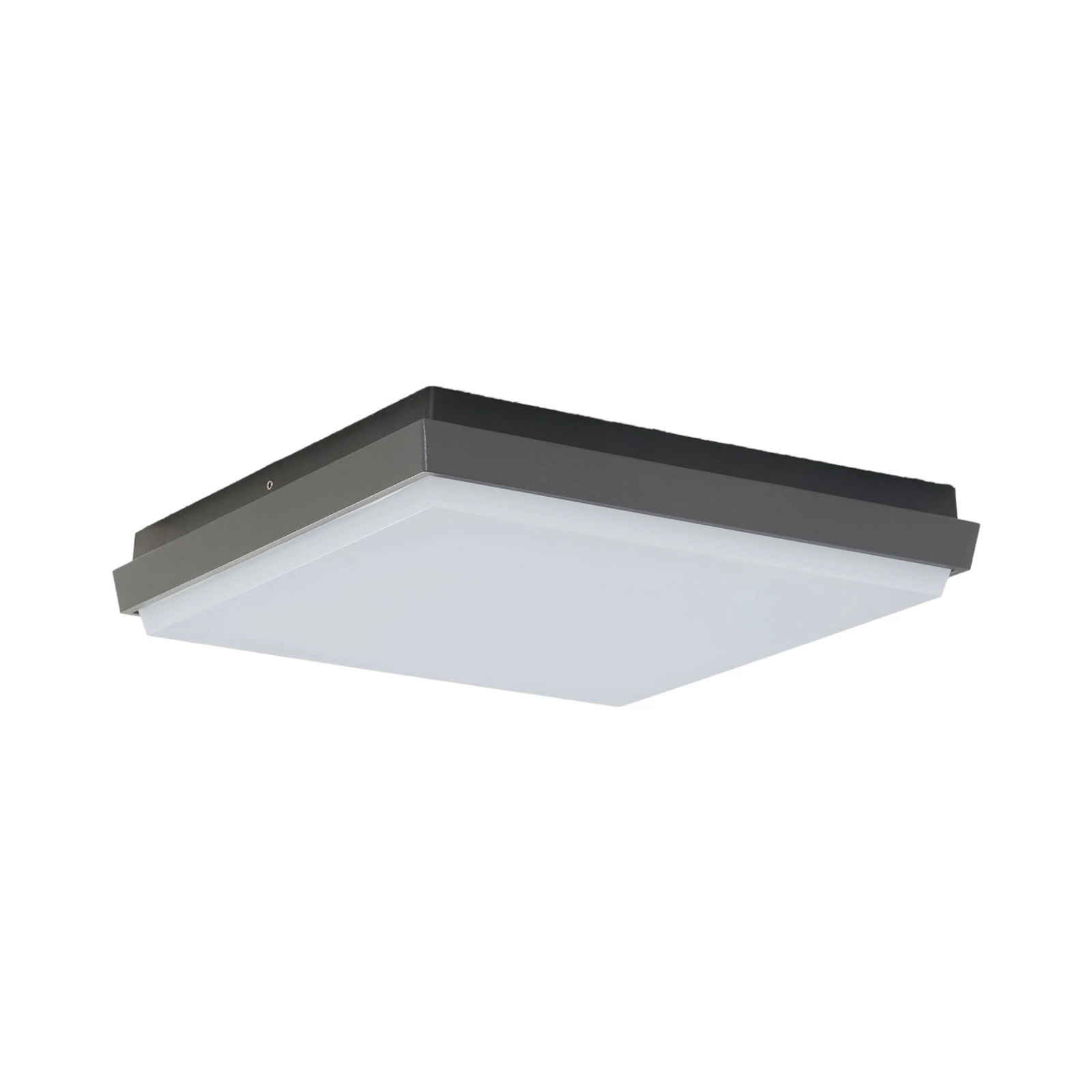 Lucande LED φωτιστικό οροφής εξωτερικού χώρου Amra, 30 cm, γωνιακό, ανθρακί