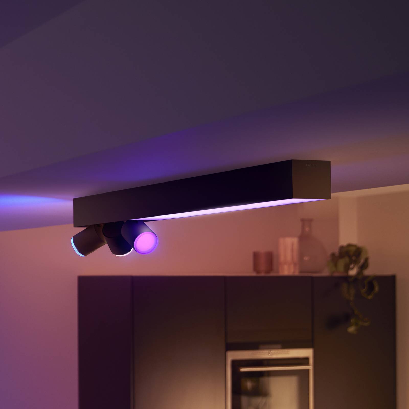 Philips Hue LED-Deckenspot Centris schwarz 3-flammig RGB CCT günstig online kaufen