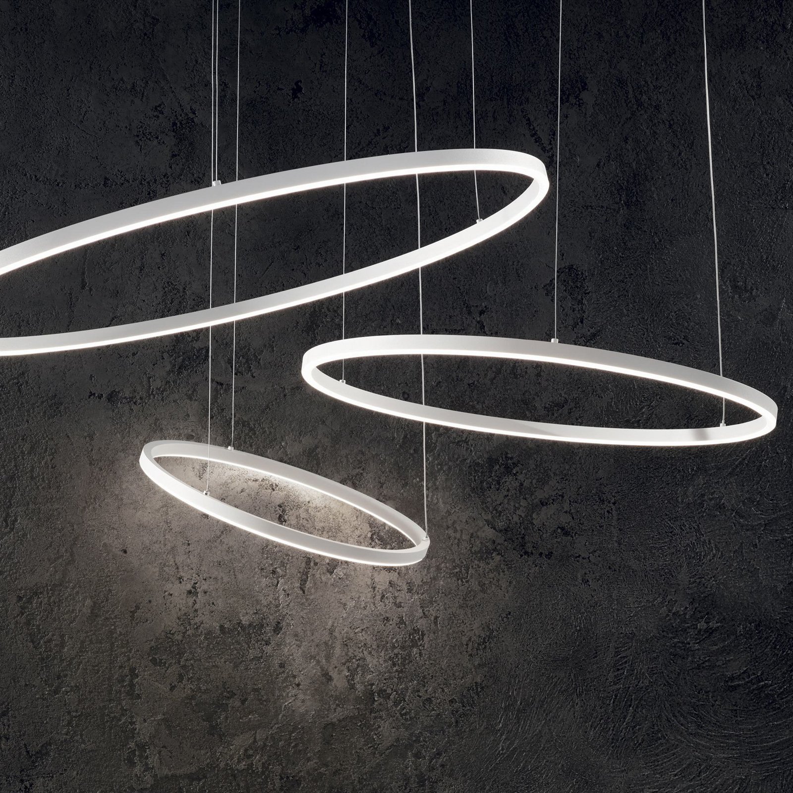 Ideal Lux LED-Hängelampe Oracle Slim Ø 70 cm weiß 3.000 K