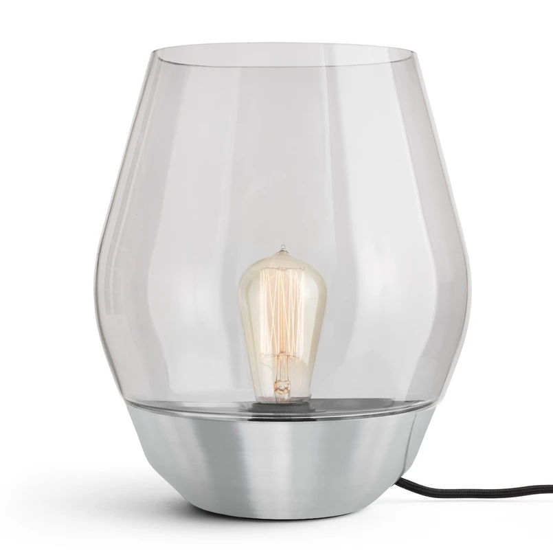 New Works - Bowl Table Lamp Stainless Steel/Smoked