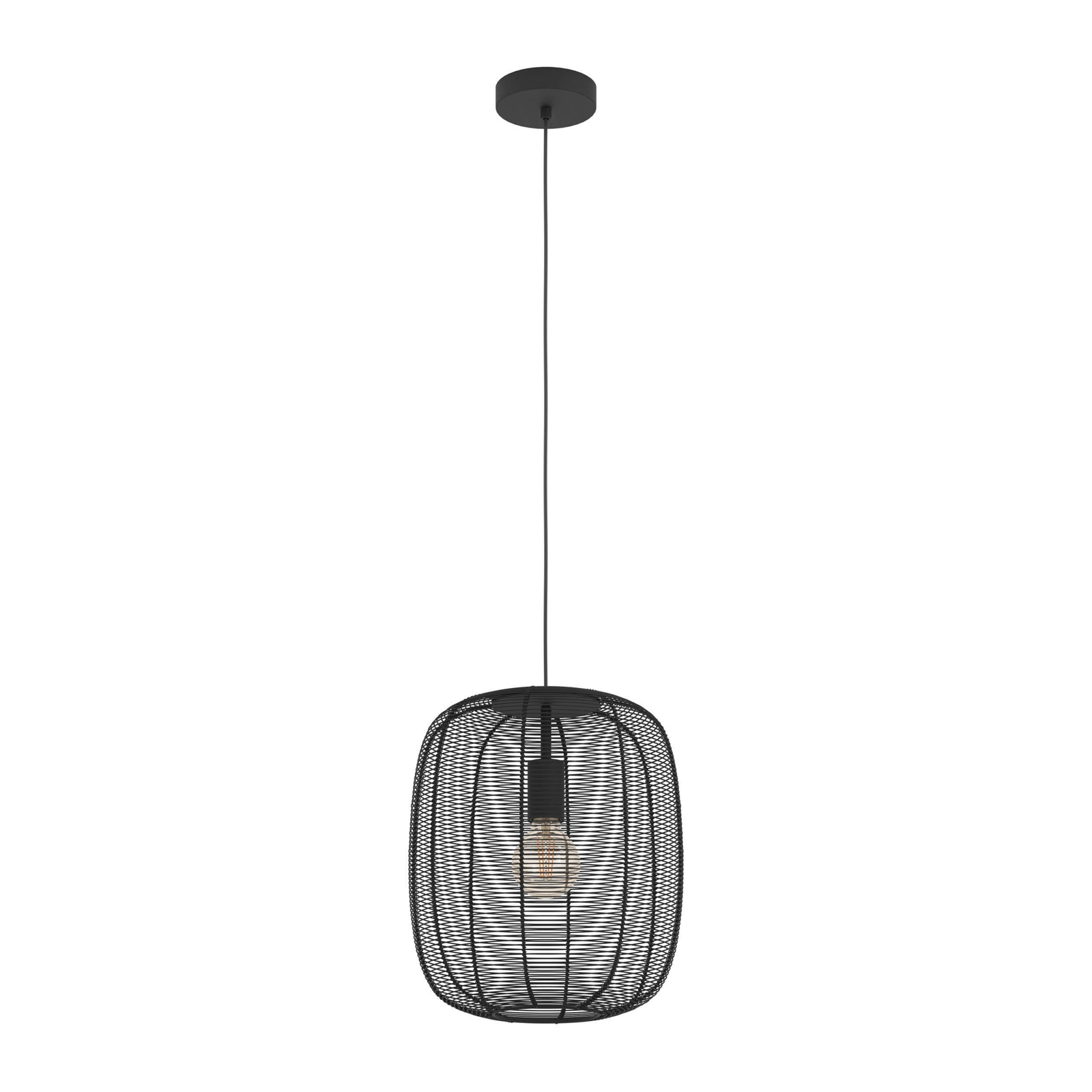 Hanglamp Rinroe, Ø 32,5 cm, zwart, staal