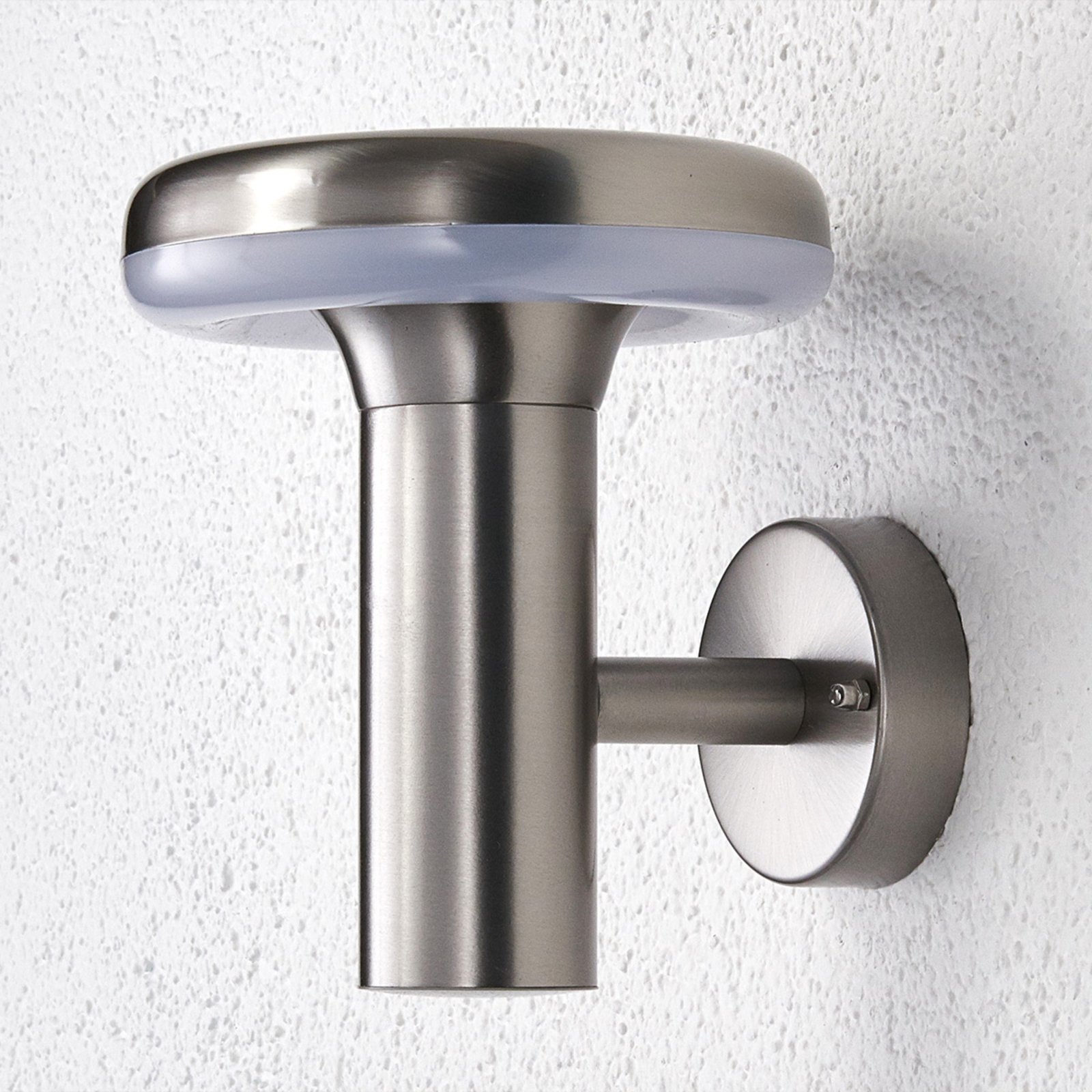 Modern LED outdoor wall light Pepina, Lampenwelt.com, stainless steel, plastic, 11 W, energy efficiency: A+, W: 15 cm, H: 17.6 cm