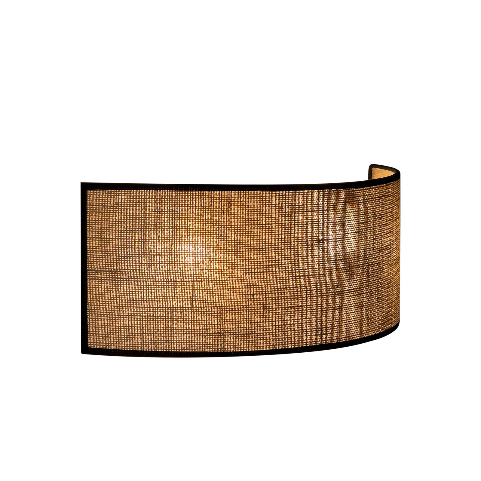 Stenska svetilka Nature, juta/črna, širina 40 cm, tekstil, svetloba Stenska svetilka Nature, juta/črna, širina 40 cm, tekstil, svetloba