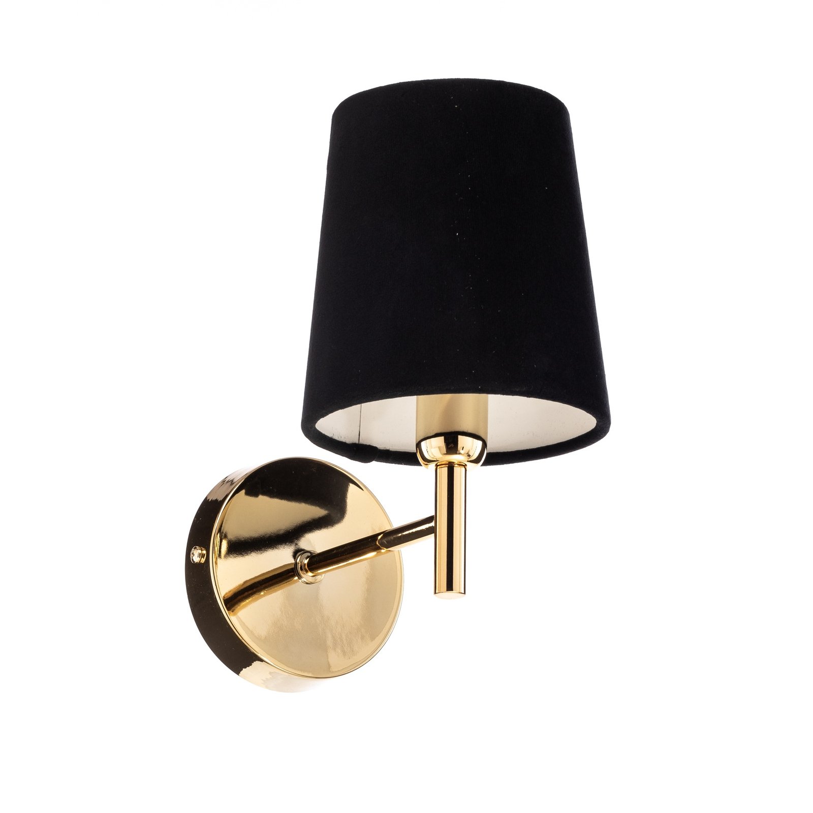 Euluna aplique de pared Nita, negro/oro, 1 luz