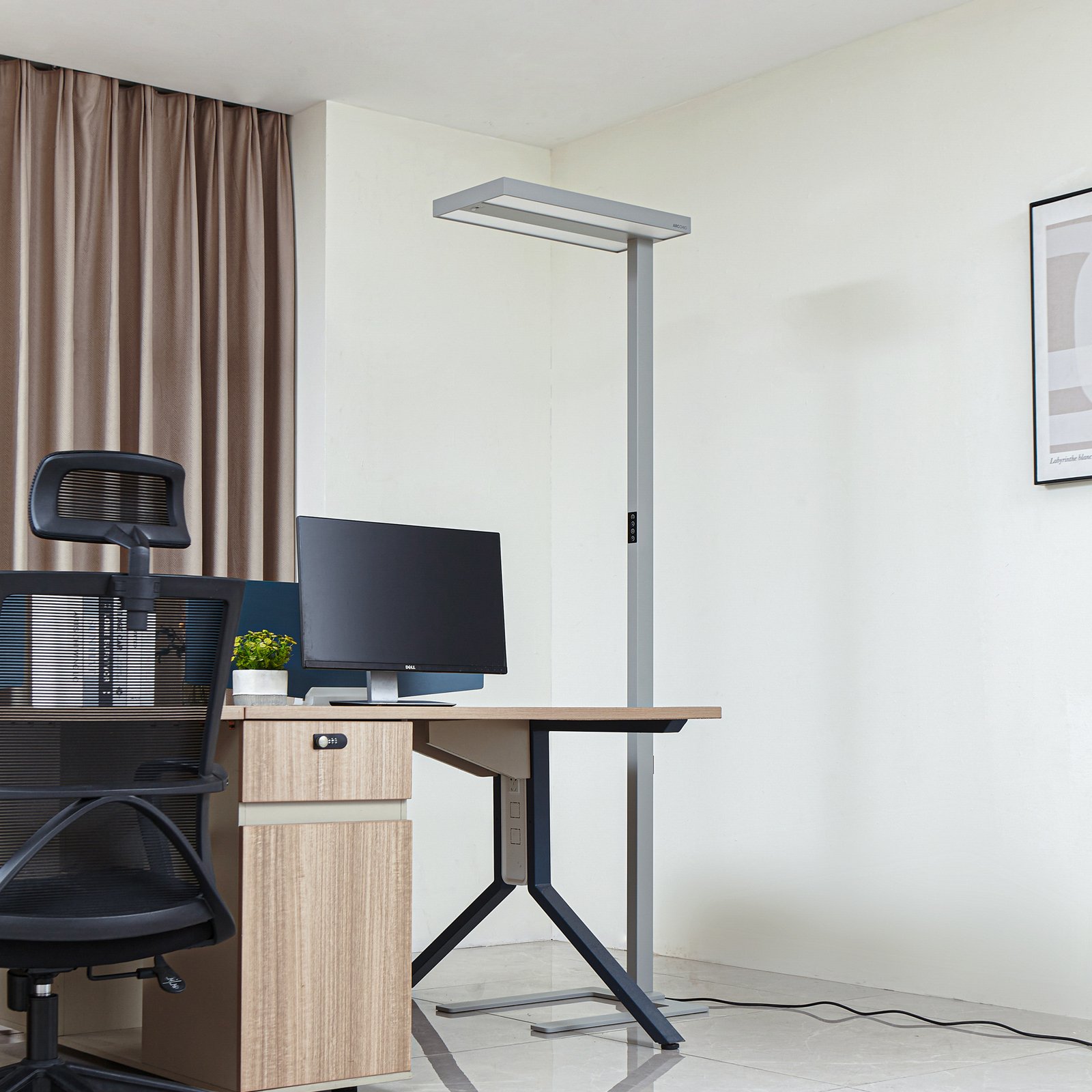 Logan Ultra LED Vloerlamp HCL CCT w/Sensor Dim. Zilver - Arcchio