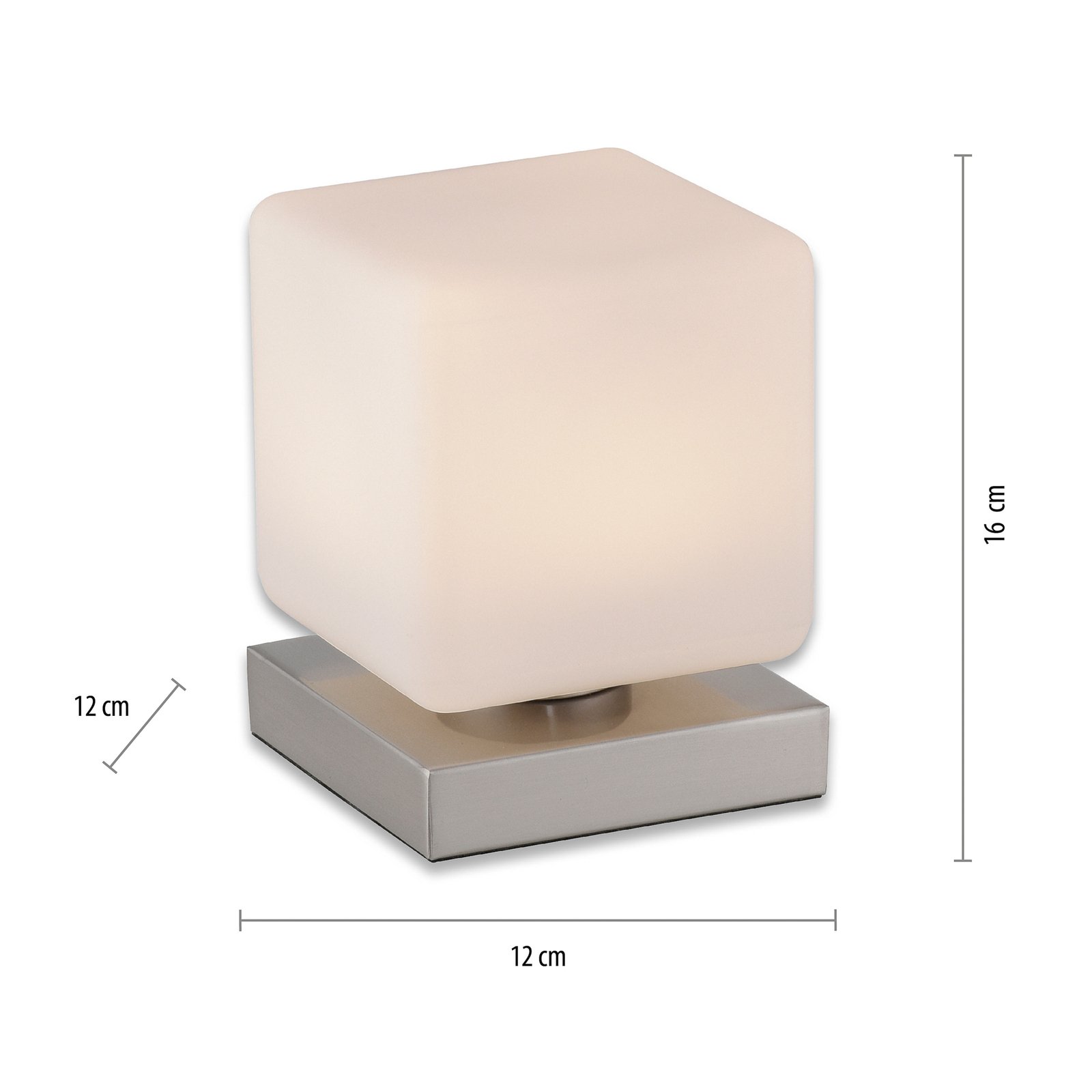 LED stolní lampa Dadoa, stmívatelná, ocelová barva