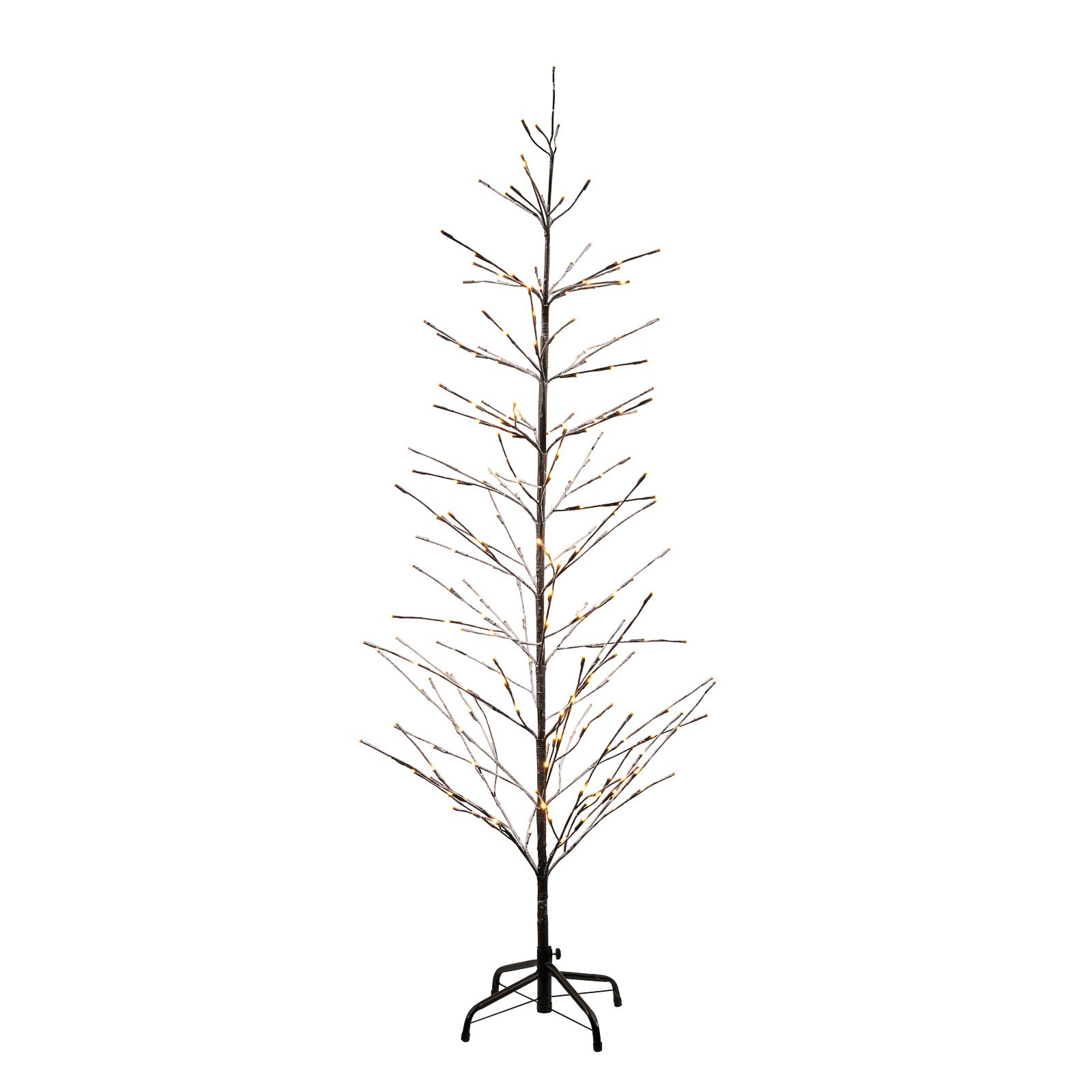 LED-Baum Isaac Höhe 210cm braun, weiß verschneit