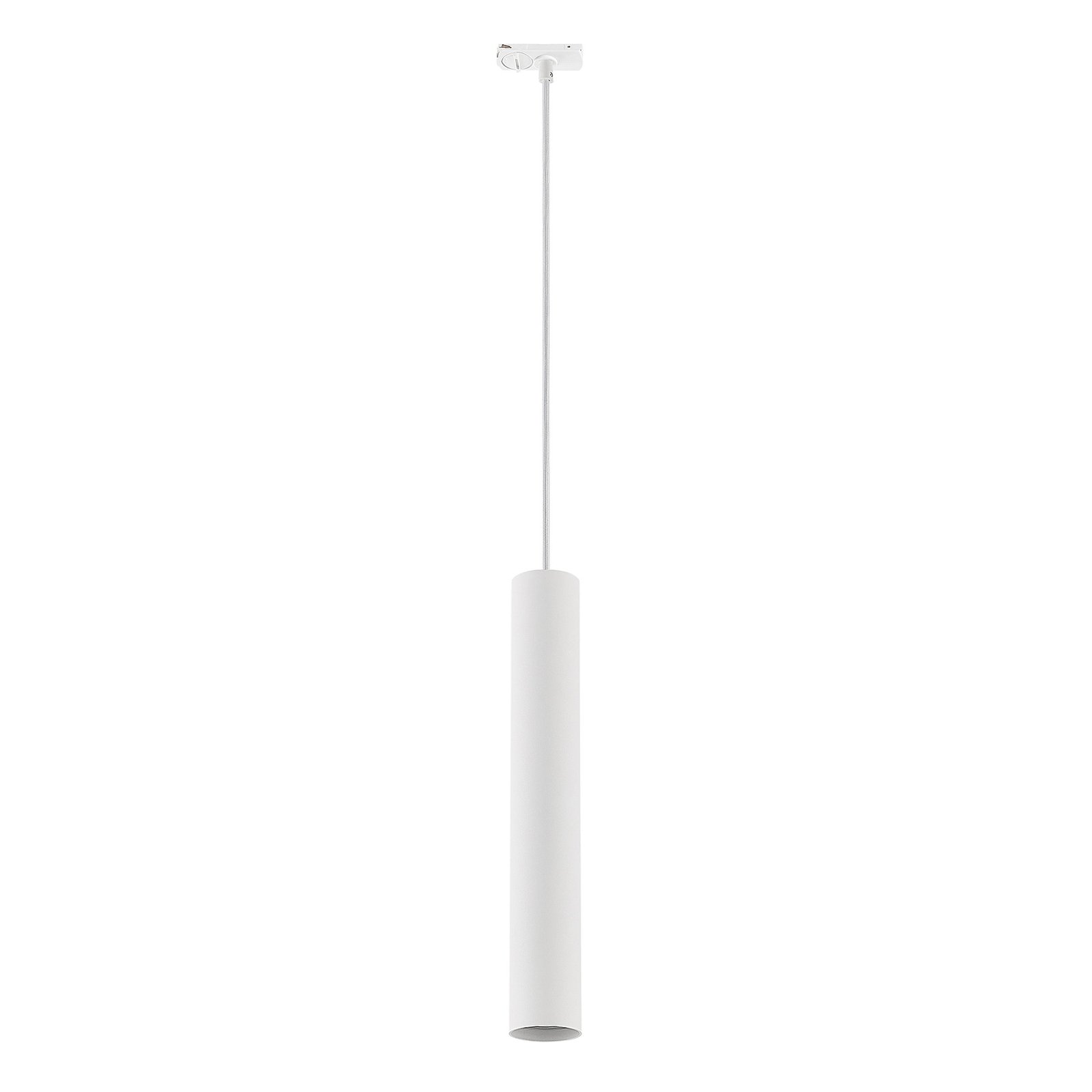 Lindby hanging light Linaro, 40 cm, white, 1-phase, Ø 6 cm