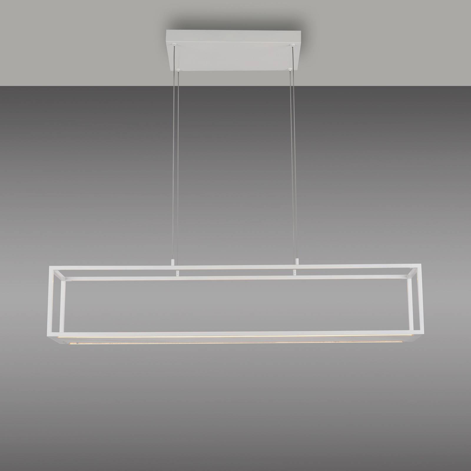 Paul Neuhaus żyrandol LED Contura, biała, 105 cm