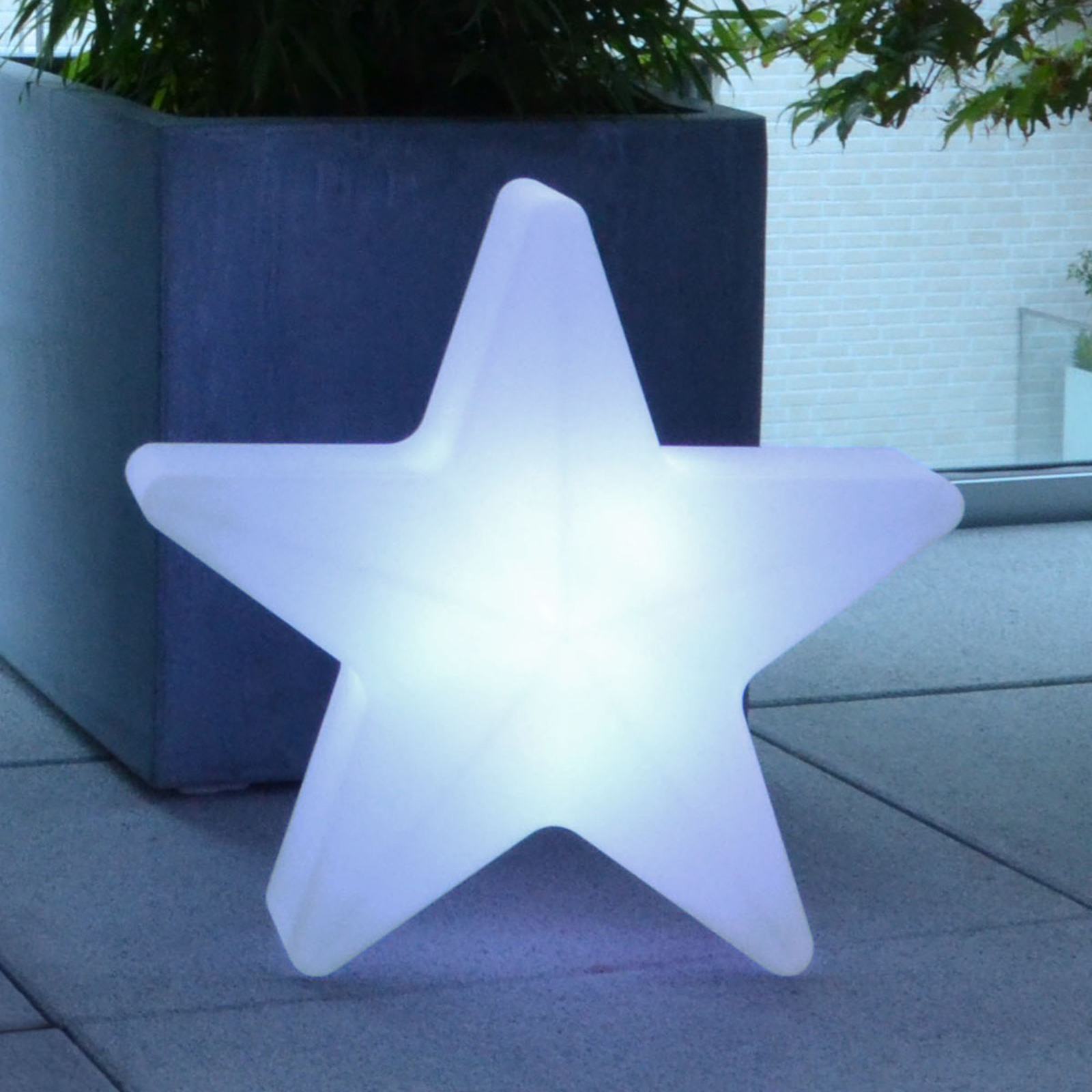 Moree Star LED decorative star, battery-powered, 40x40cm, PE plastic, 3 W, energy efficiency: A+, L: 40 cm, W: 10 cm, H: 40 cm