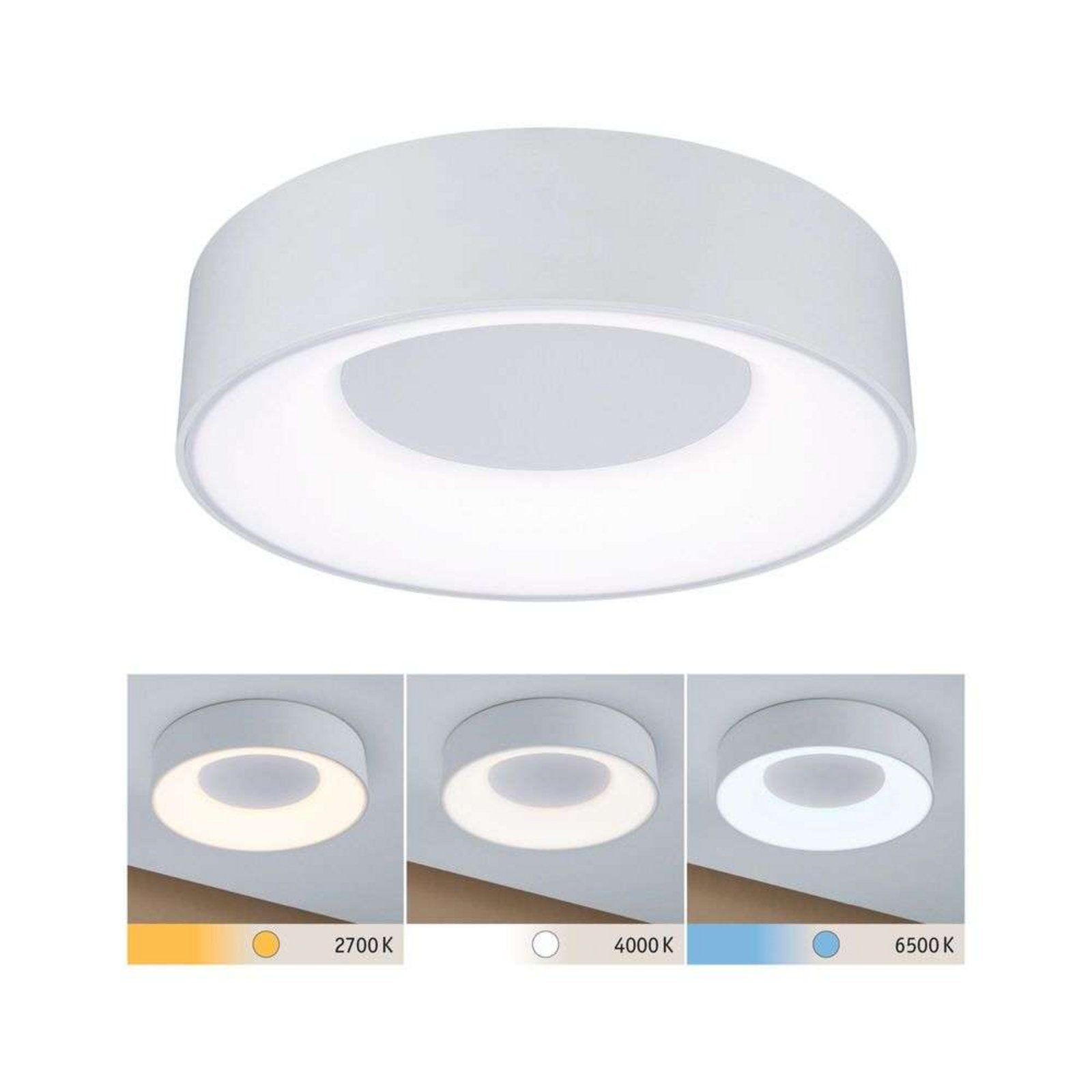 Casca LED Stropní Lampa IP44 1500lm Bílá/Bílá - Paulmann