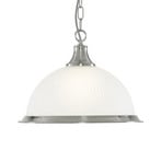 American Diner hanging lamp satin silver one-bulb