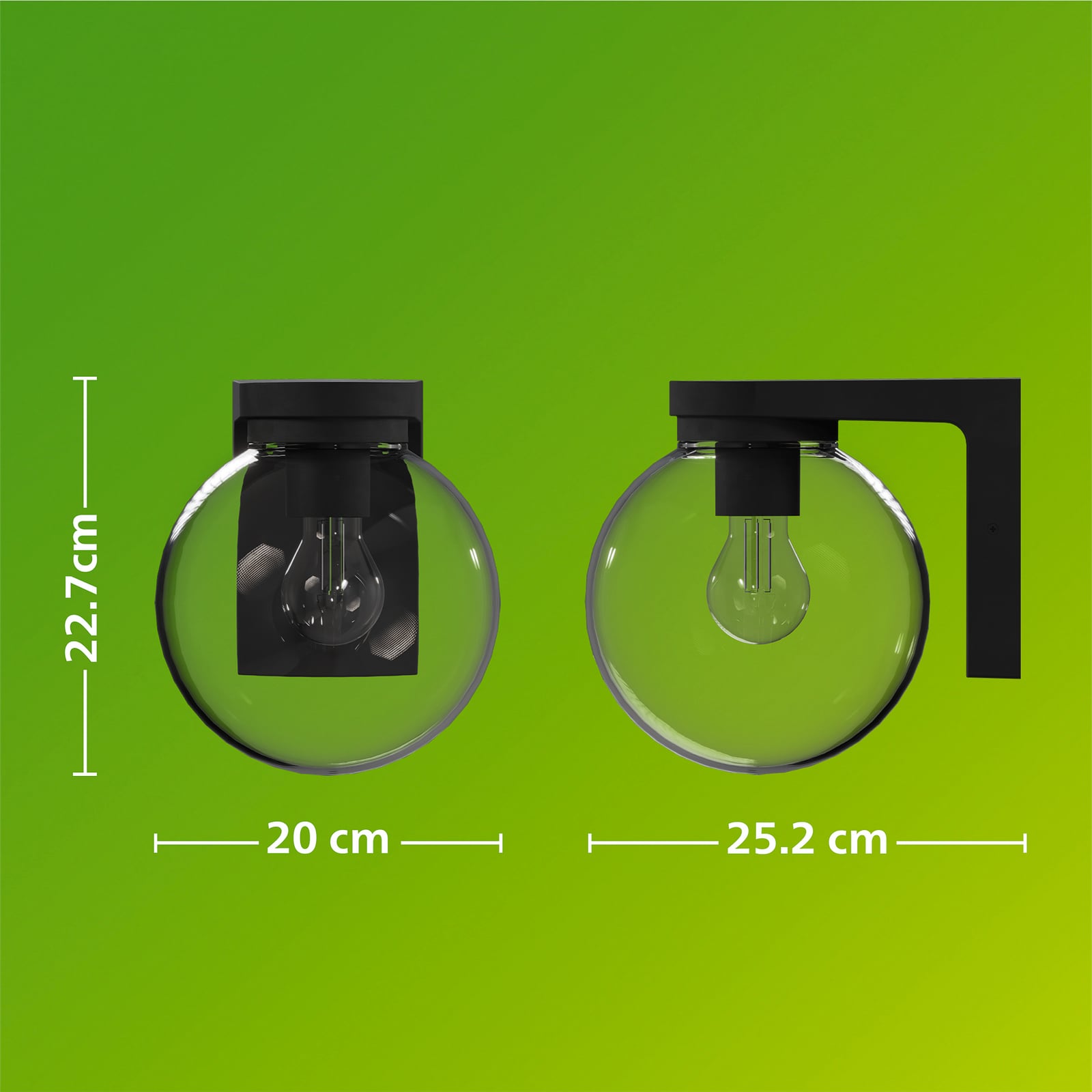 Philips Ulio kültéri fali lámpa, fekete, fém, IP44, E27