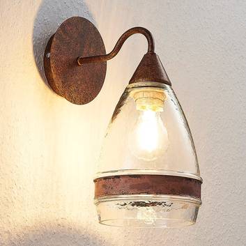 Applique Millina en verre, brun rouille