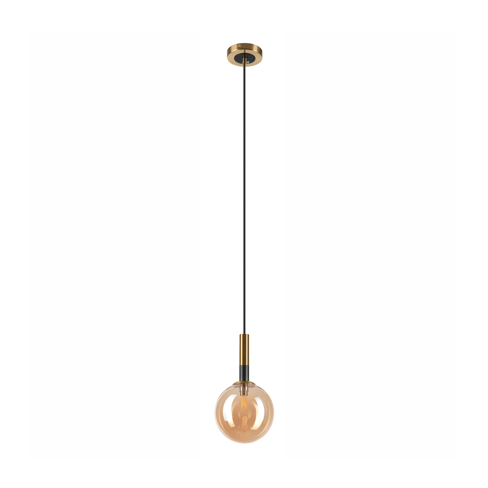 Natalia hanglamp, 1-lamp, glas, goud