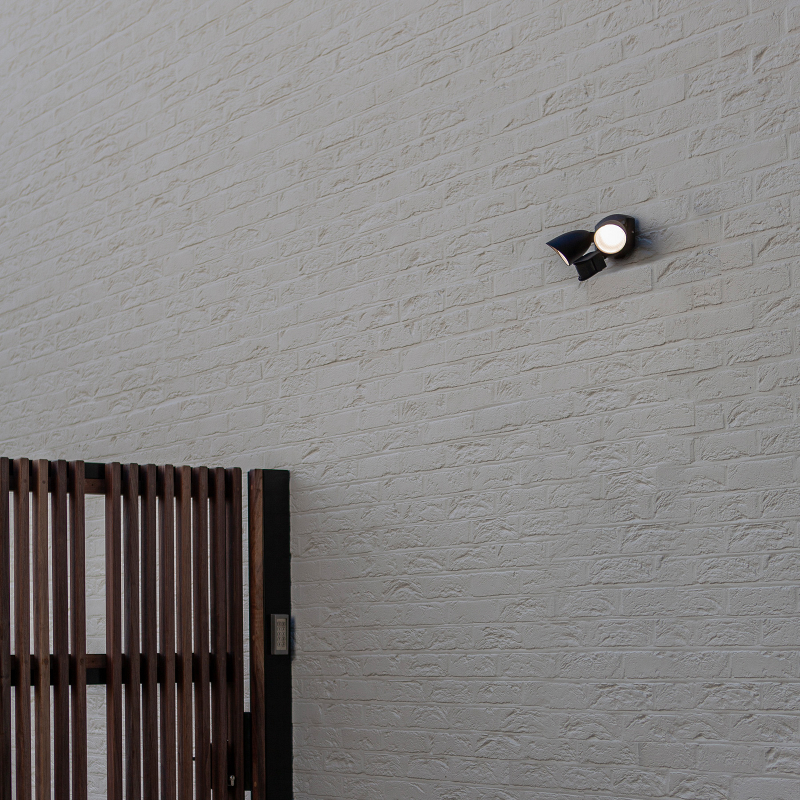 LED-Sensor-Außenwandstrahler SHRIMP schwarz 20 W 2-flg. IP54