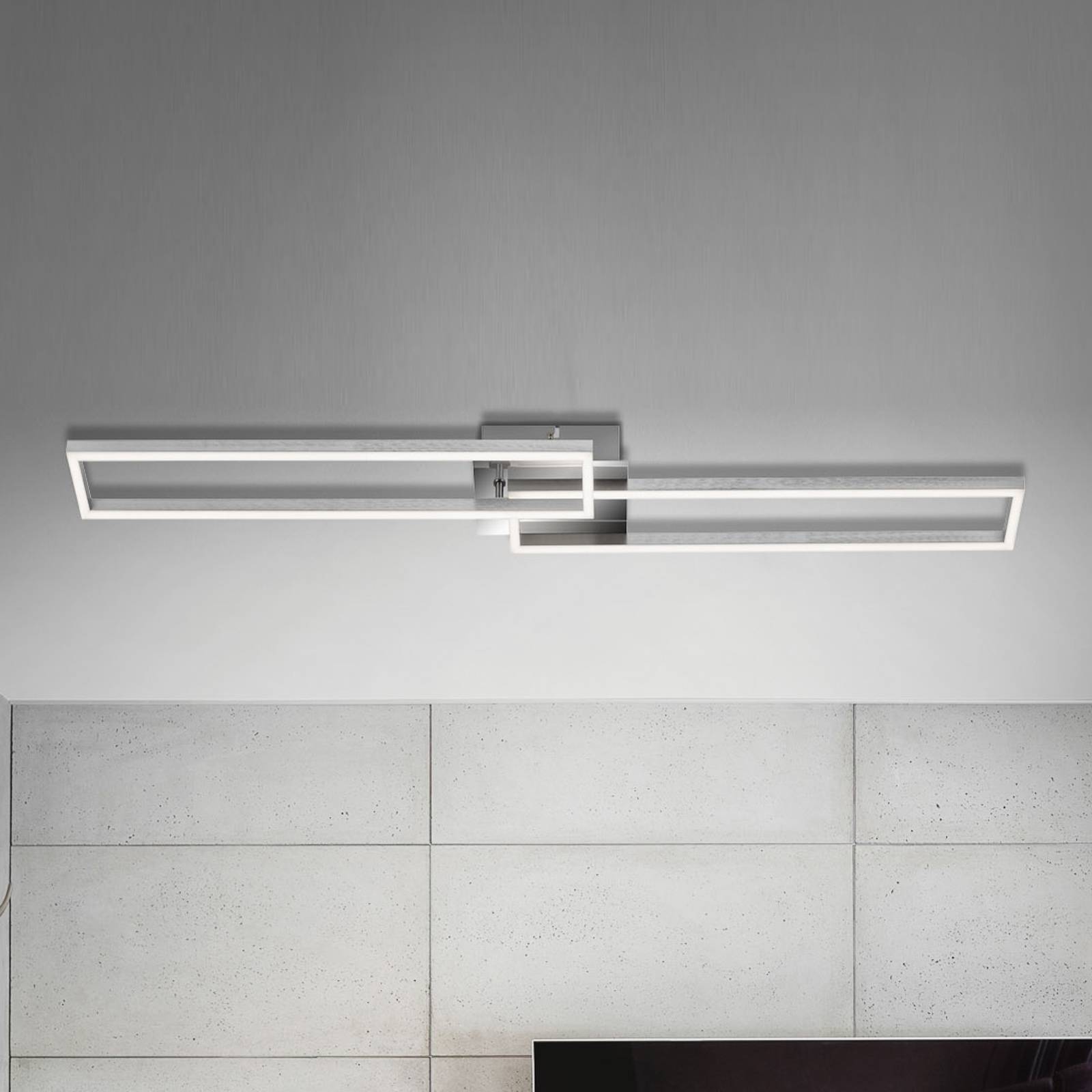 Lampa sufitowa LED Frame, pilot, chrom