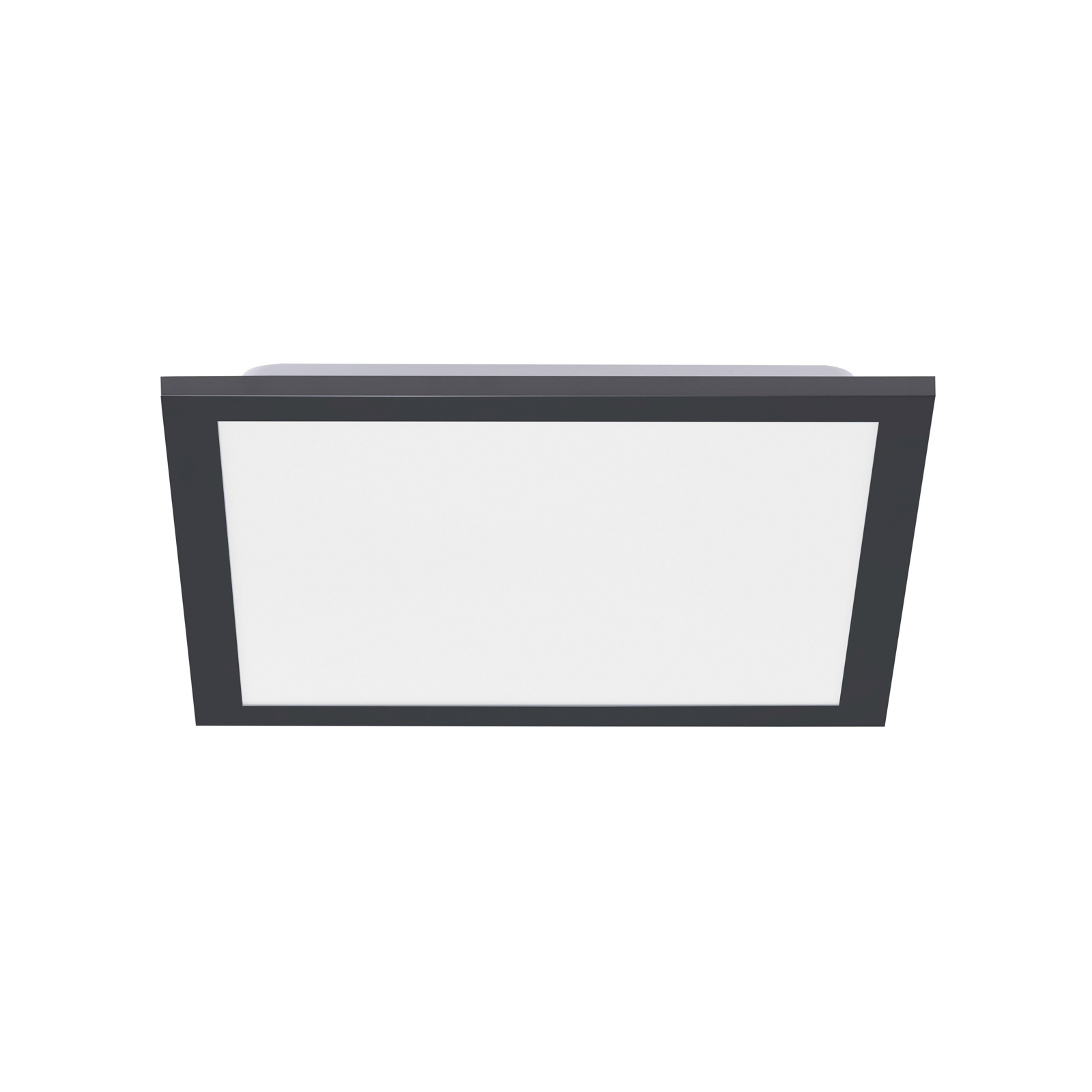 LED-Deckenleuchte Flat, CCT, schwarz, quadratisch