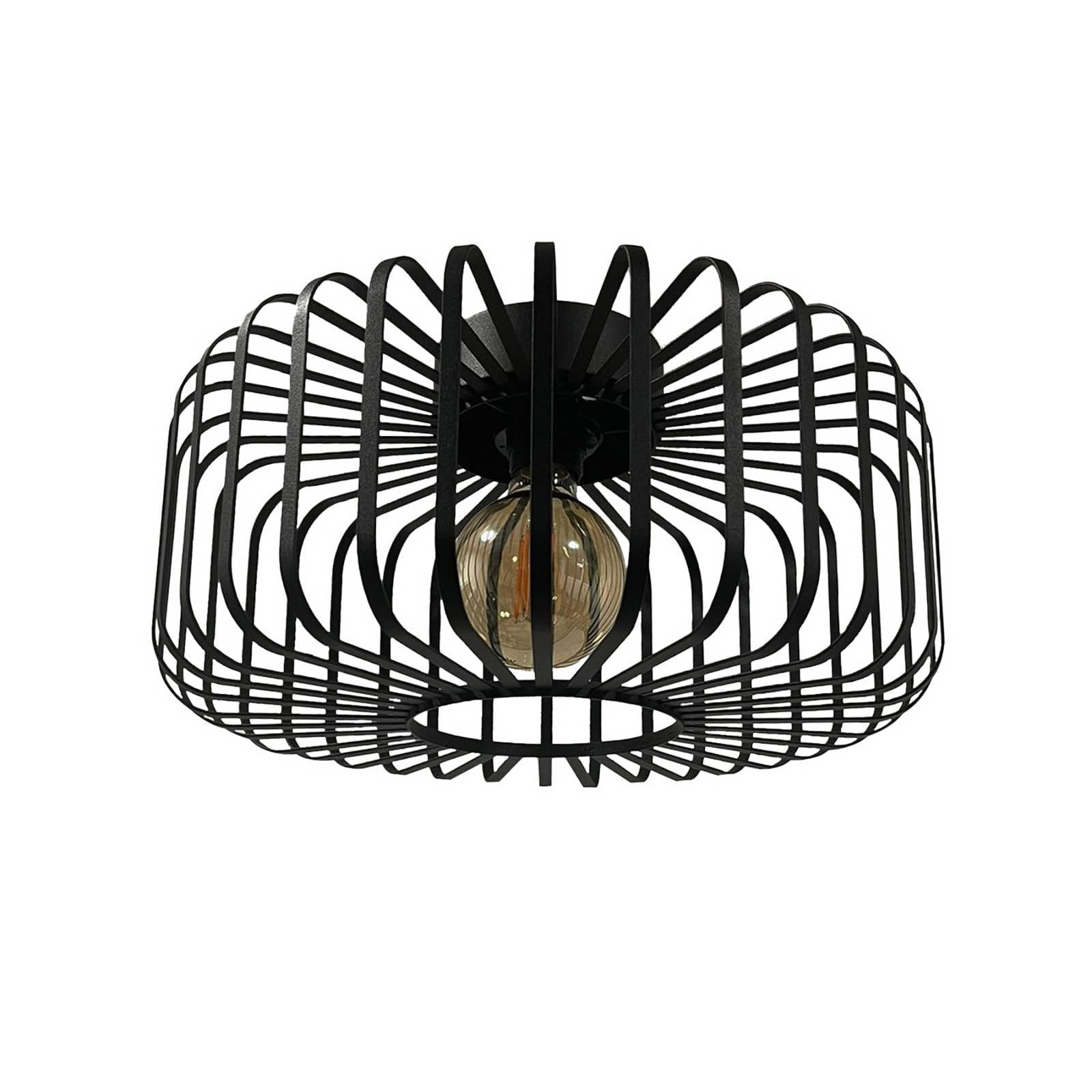 Deckenleuchte Niko, schwarz, Ø 39 cm, Metall, E27