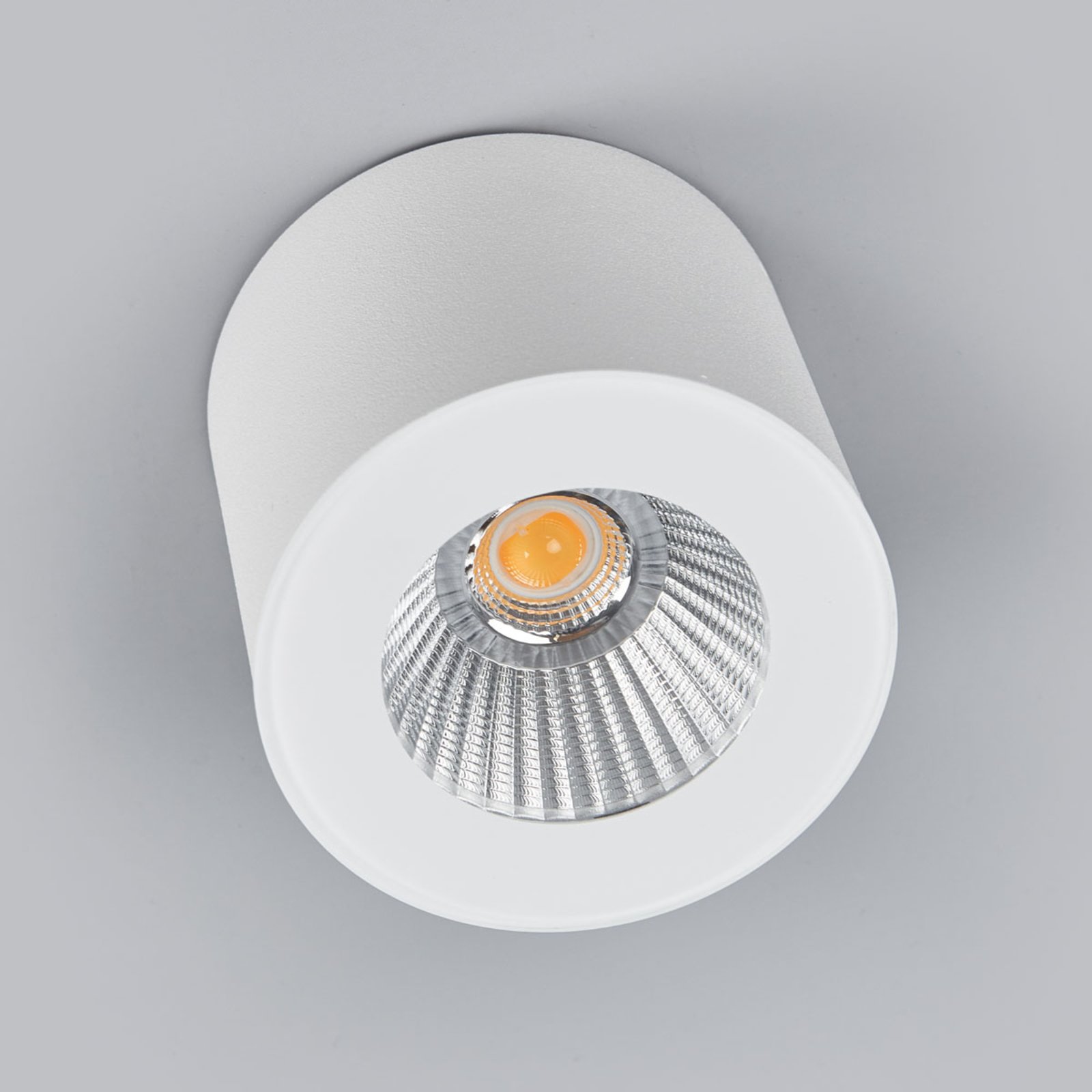 Helestra Oso LED προβολέας οροφής, στρογγυλός, λευκό ματ
