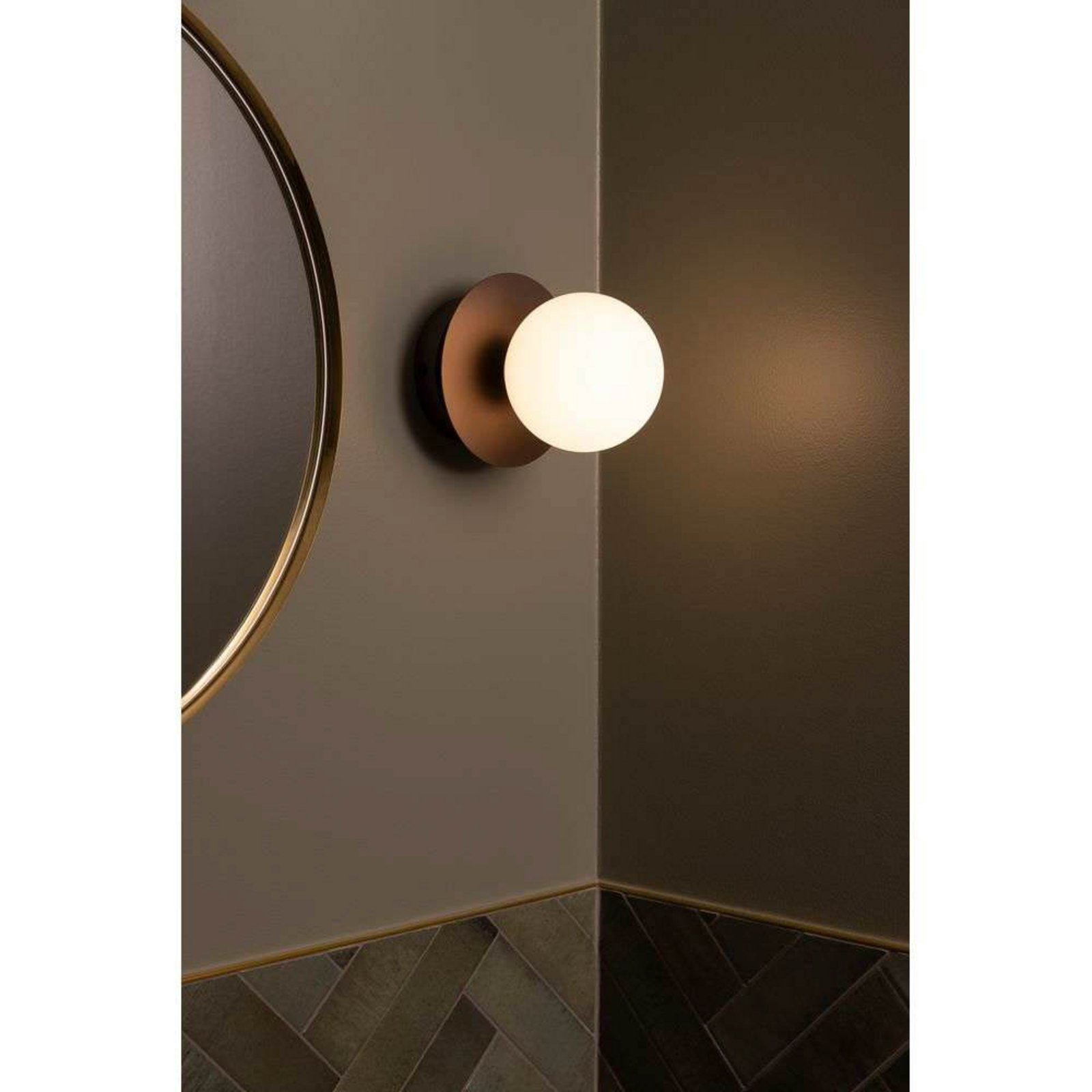 Art Deco Aplică de Perete/Plafonieră IP44 Bronz/White - Globen Lighting