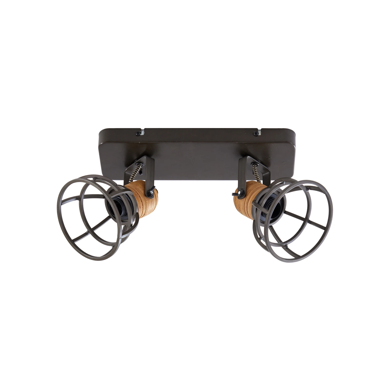 Lindby Arinthea spot pour plafond, 2 lampes, noir, acier, E14