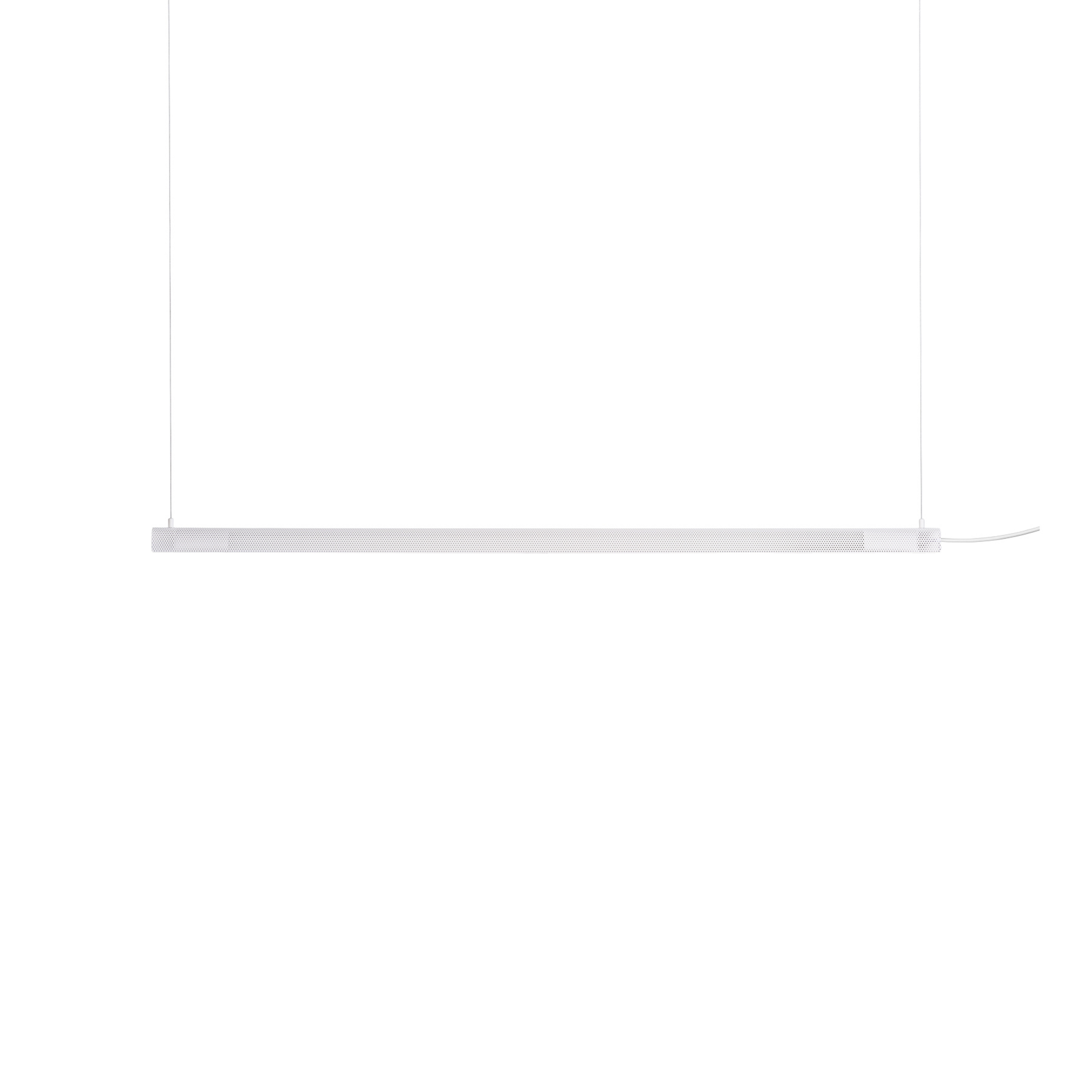 Radent pendant light, white, length 138 cm, steel, G13 - GEJST