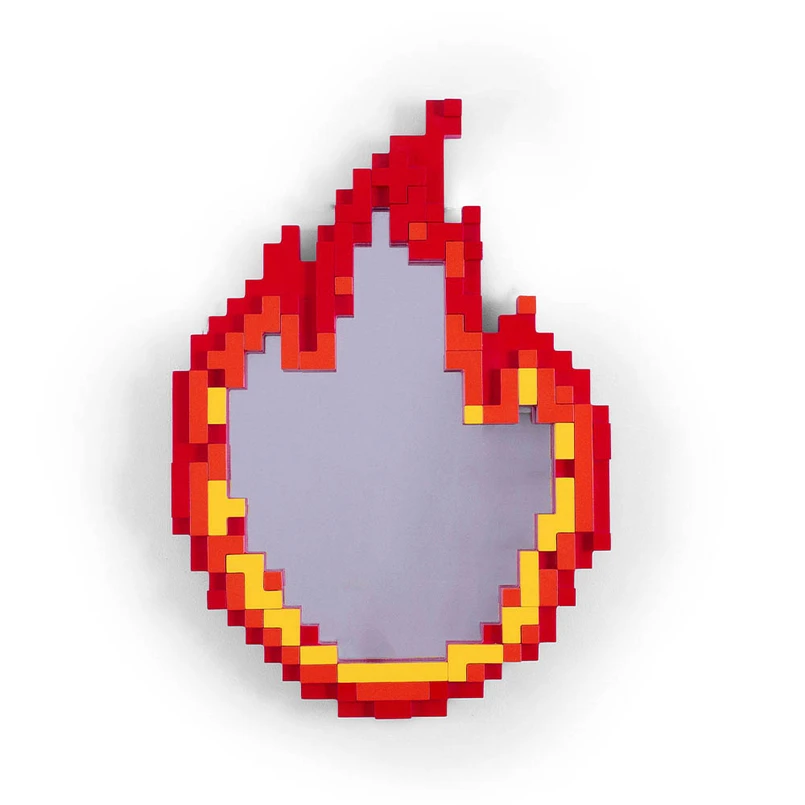 SELETTI - Flame Pixel Spiegel Red/Orange/Yellow