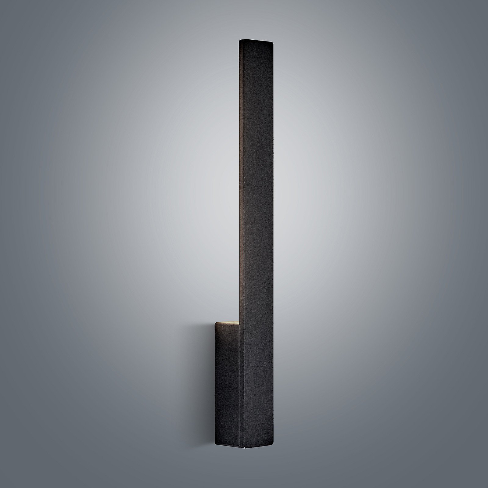 Arcchio Ivano LED-seinävalaisin, 42,5 cm, musta