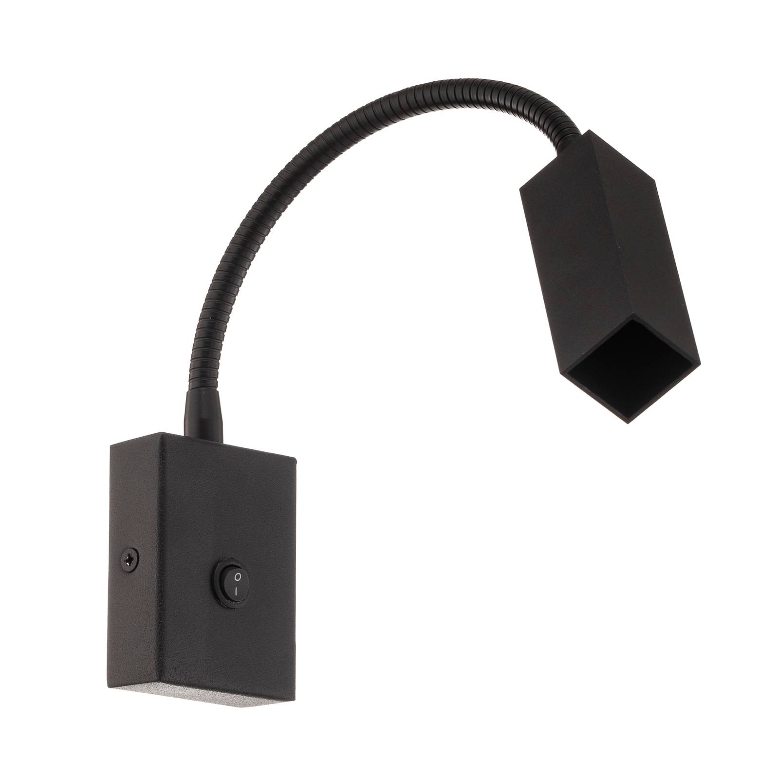 Wandleuchte Raisio, Flexarm, schwarz
