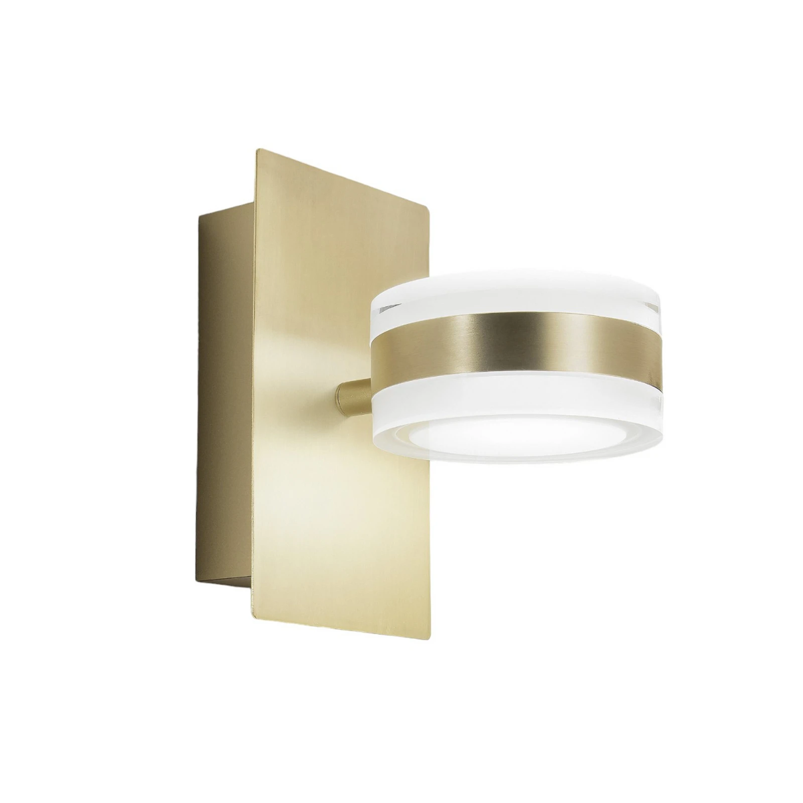 LED-Wandleuchte Dunk, messing, 2-flammig, 3.000 K, Metall