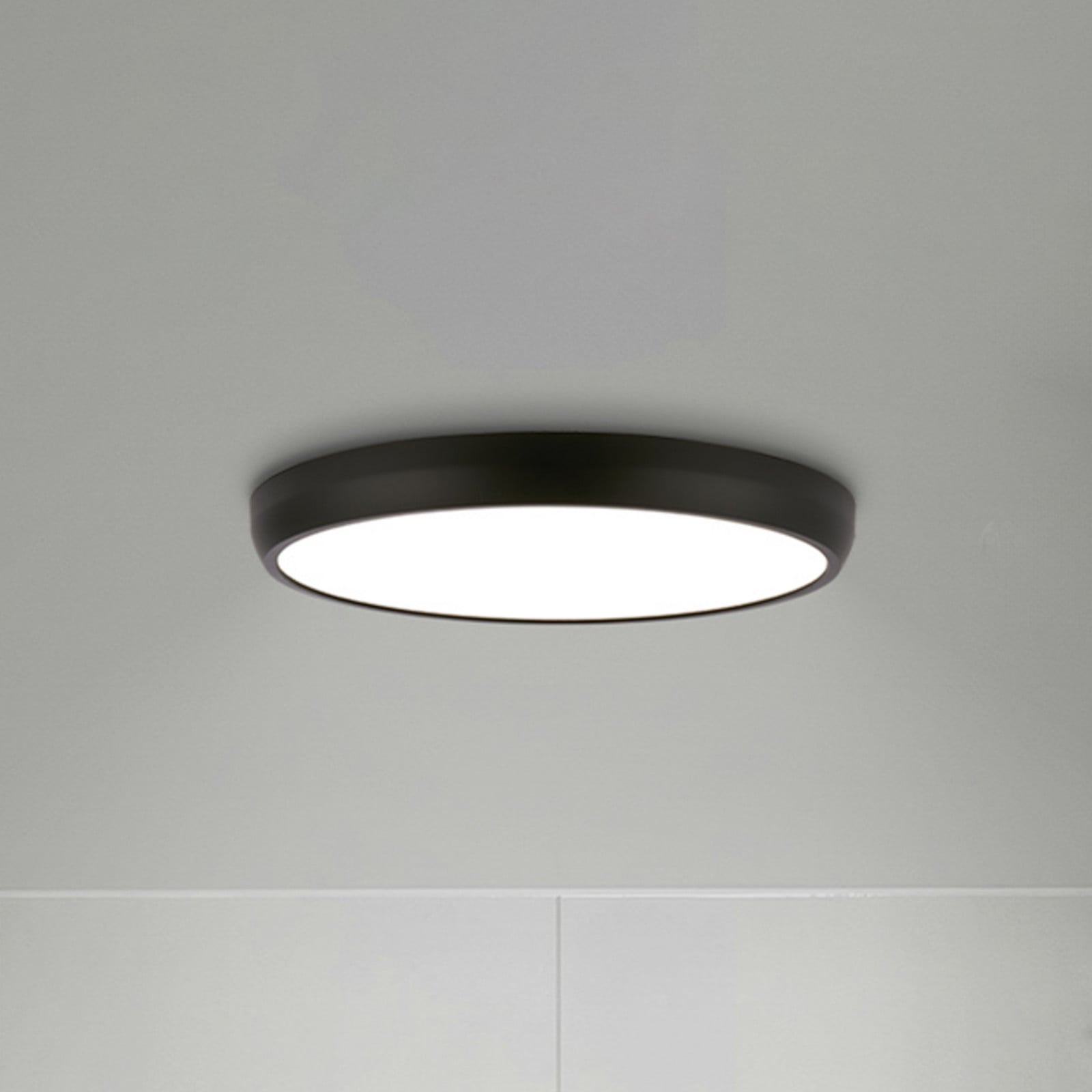 Briloner Navaro LED stropna svjetiljka, crna/bijela, Ø 38 cm, 4.000 K - Područje hodnika - Moderan - crna, bijela - Metal