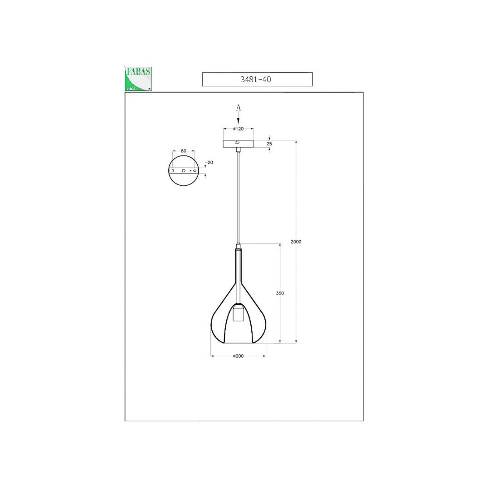 Fabas Luce Suspensie violet verde 1-lumină sticlă - Camera de zi / sufragerie - modern